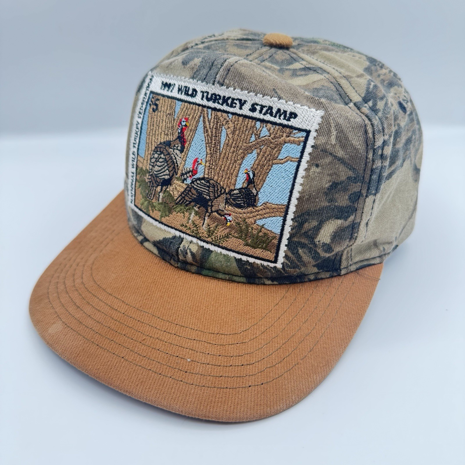 1997 Wild Turkey Stamp Hat National Wild Turkey Federation Vintage Made In USA