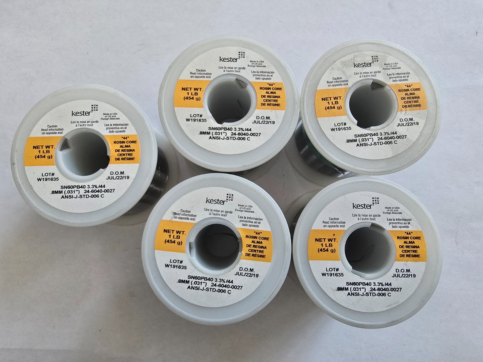 Kester Sn60Pb40 solder wire Leaded solder Wire diameter 0.8mm Low Temper