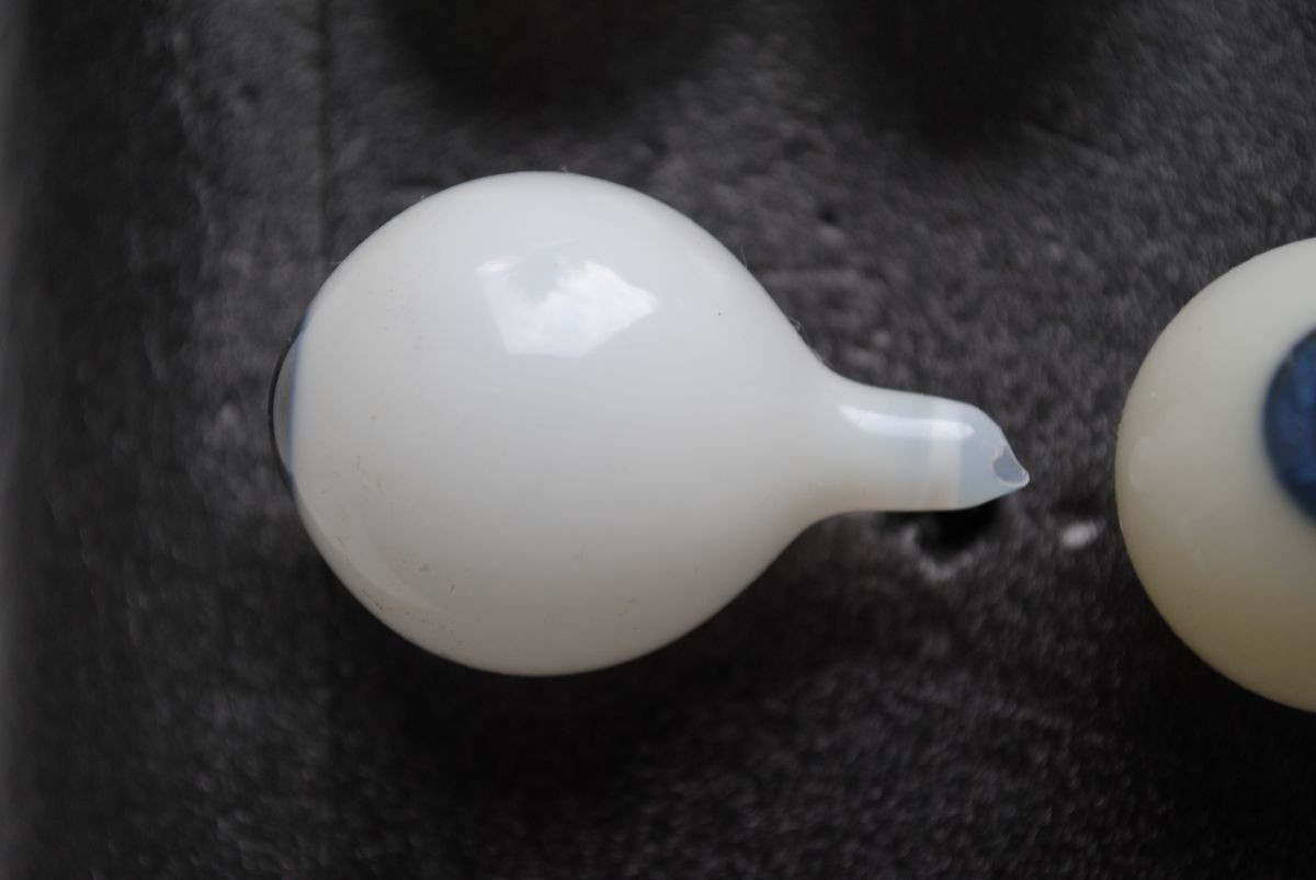 10 antique german human prosthetic glass eyes