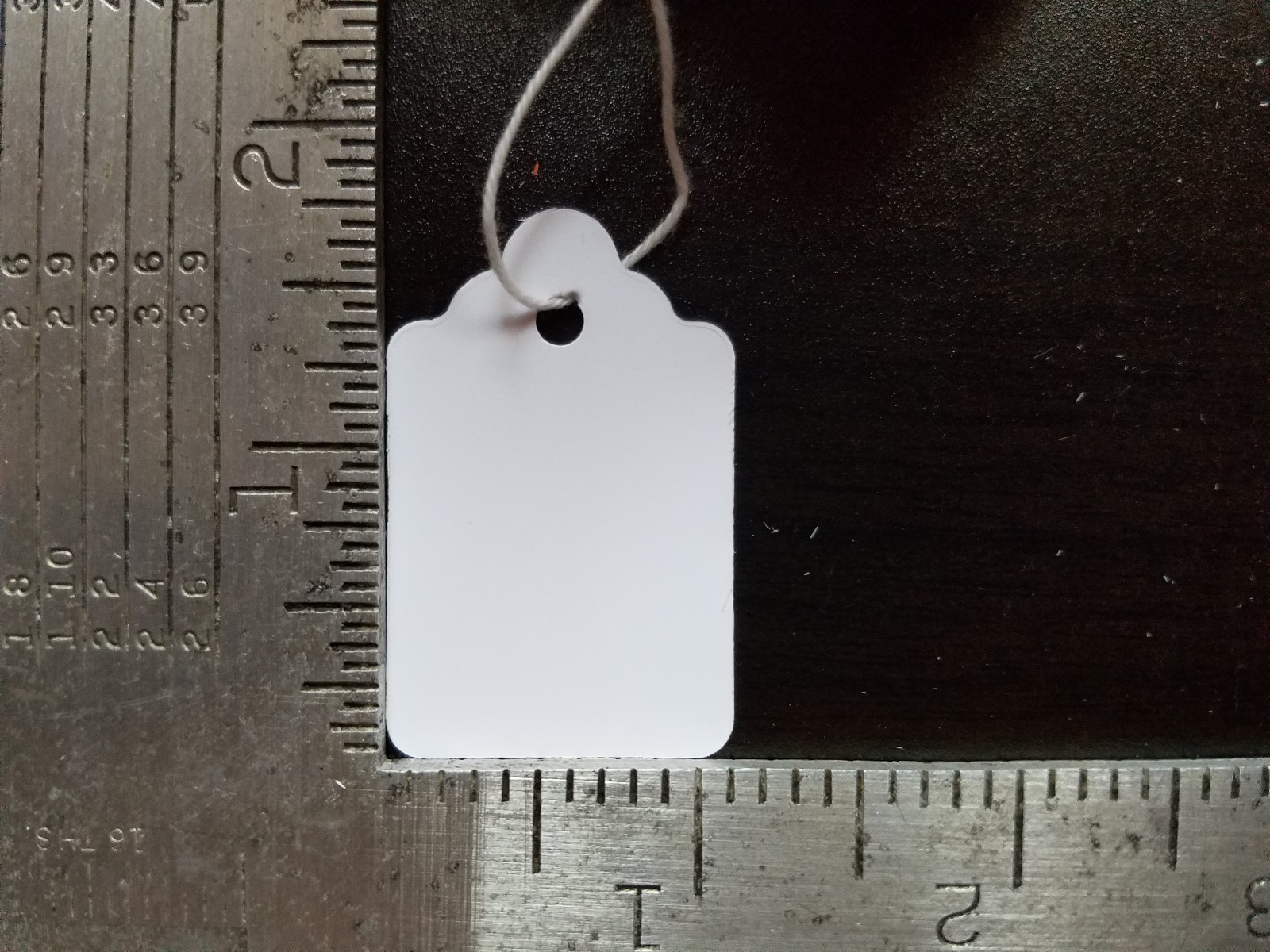 Blank White Merchandise Price Tags w/ String Retail Jewelry Strung Large Small