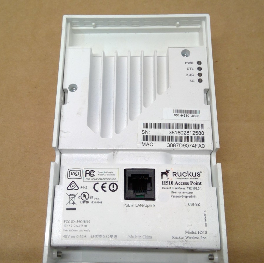 Ruckus H510 Wireless Access Point NO Mounting bracket