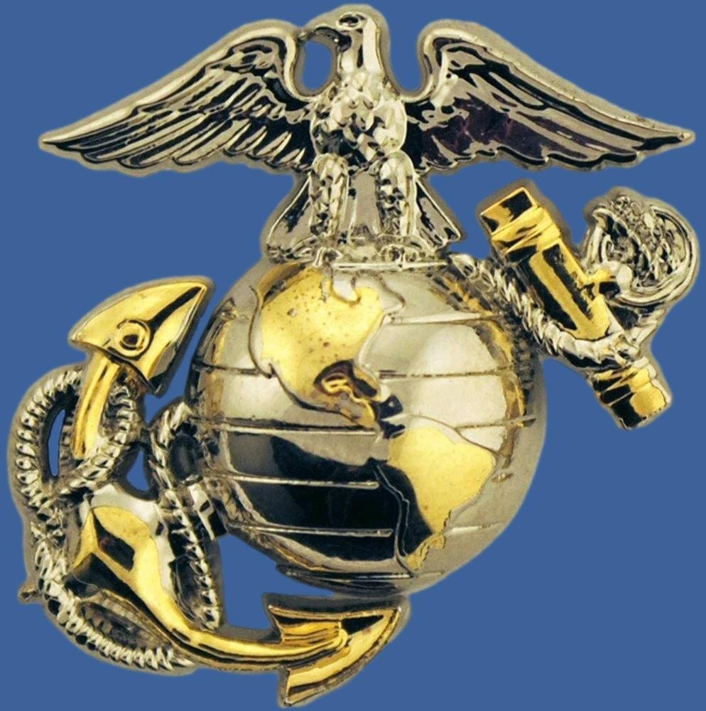 U.S MARINE CORPS EGA LAPEL HAT PIN USMC EAGLE GLOBE & ANCHOR LEFT EMBLEM