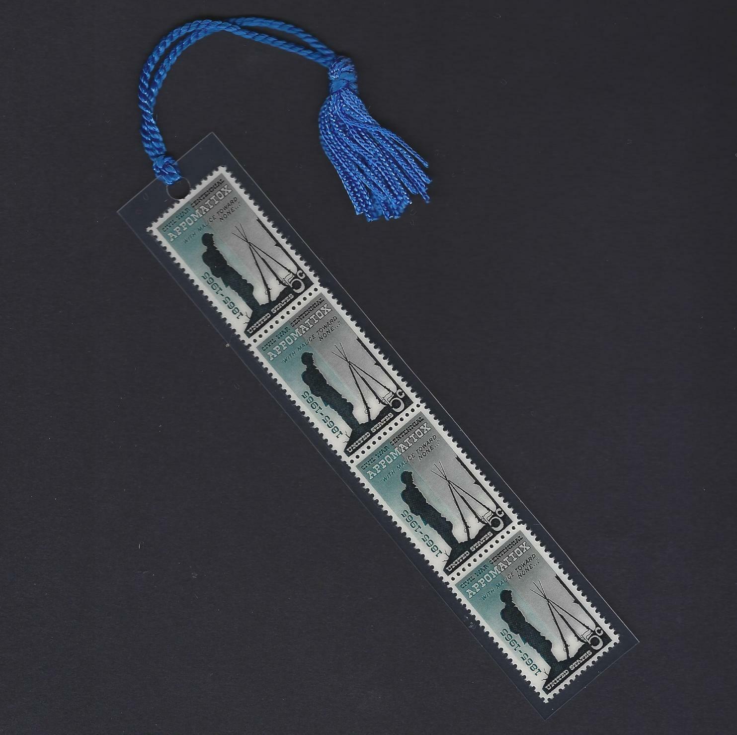 Surrender at Appomattox Centennial - Vintage Set of 4 Stamps Bookmark Unique!