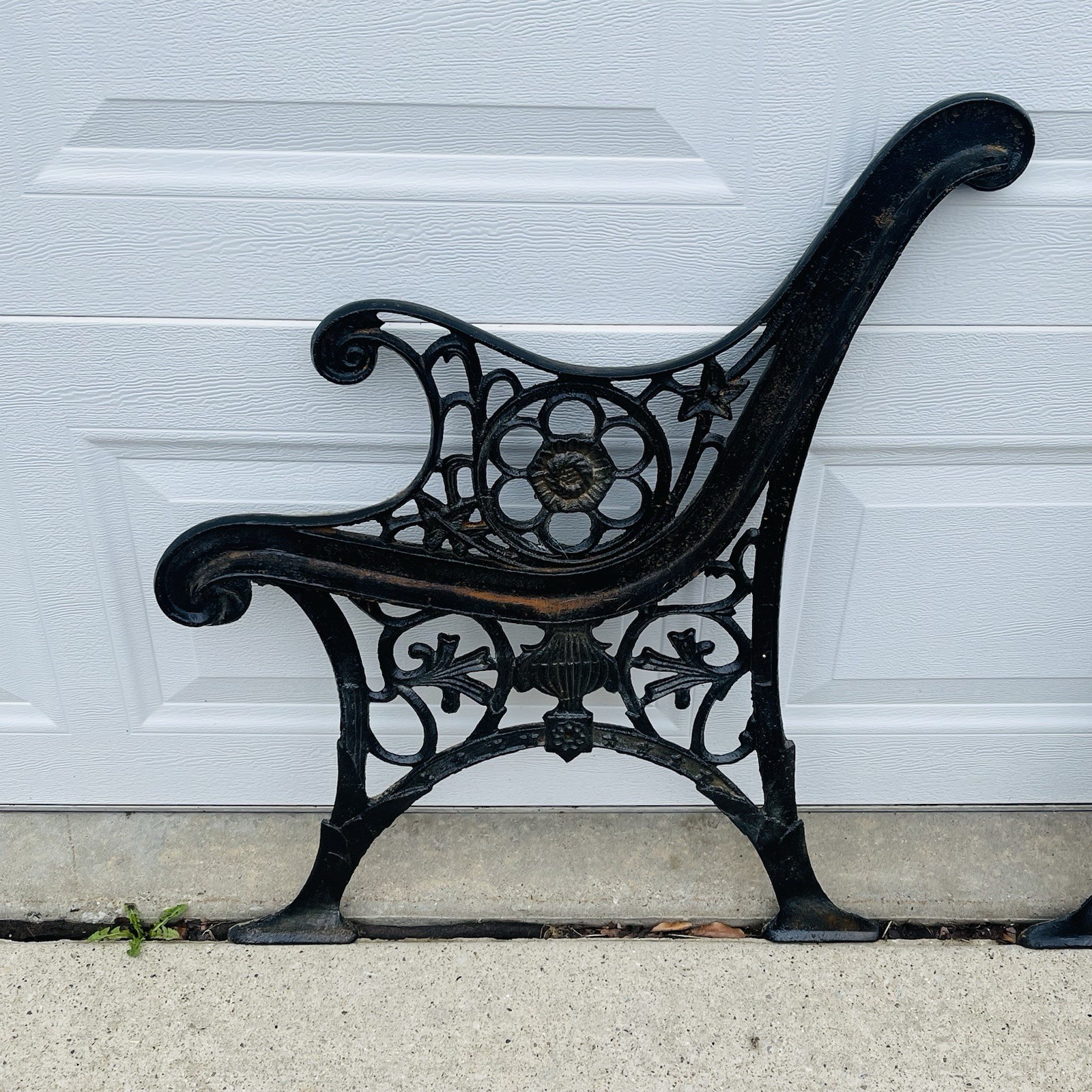 Vintage Cast Iron Park Bench Ends / Legs - Ornate