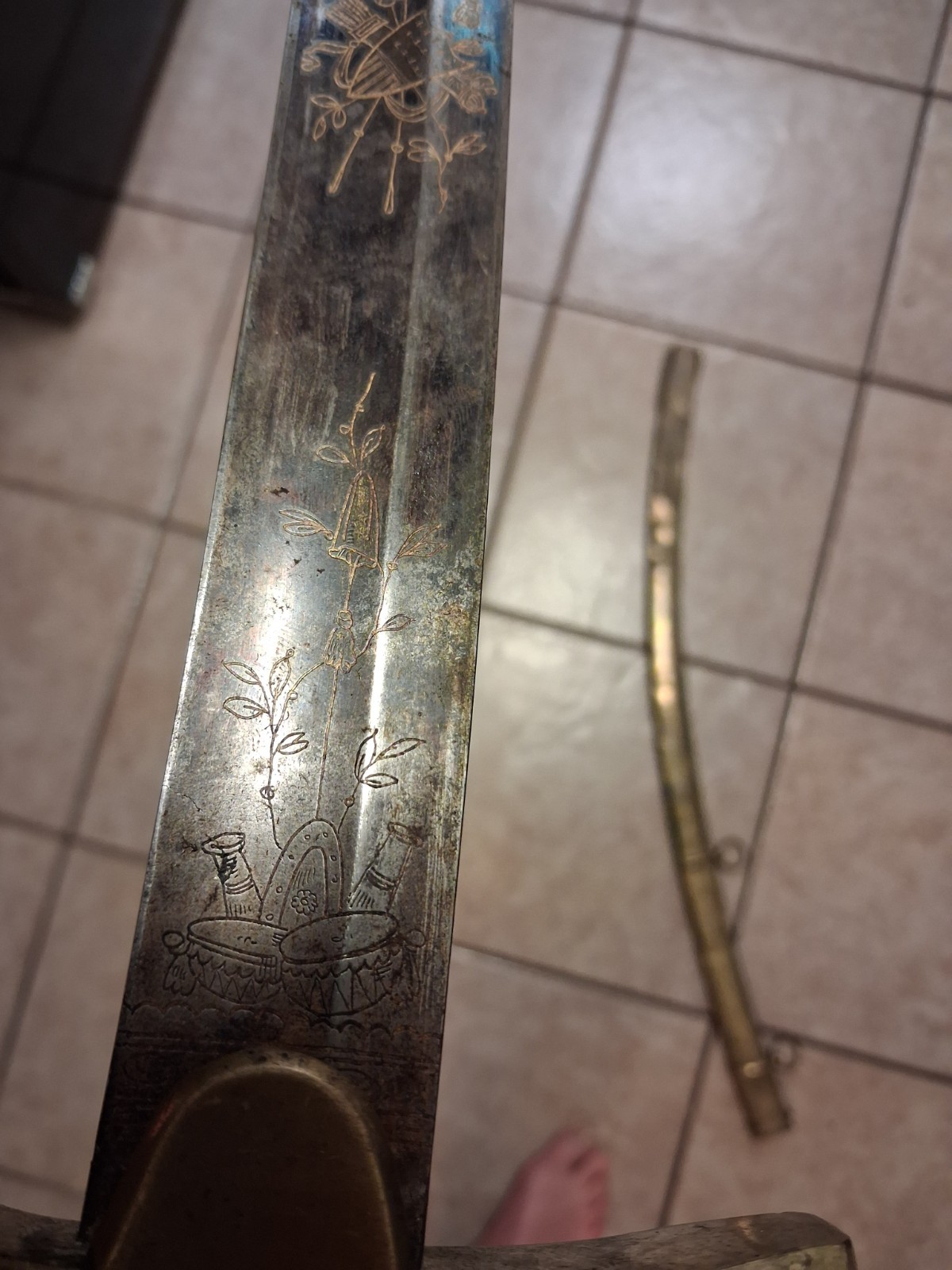 Signed John Prosser of London- War of 1812 Infantry Officers Sword w Scabbard