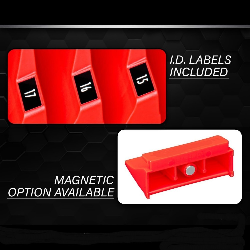 40-80PCS Magnetic Modular Wrench Organizer Compact Tool Storage Slots Hold Tools