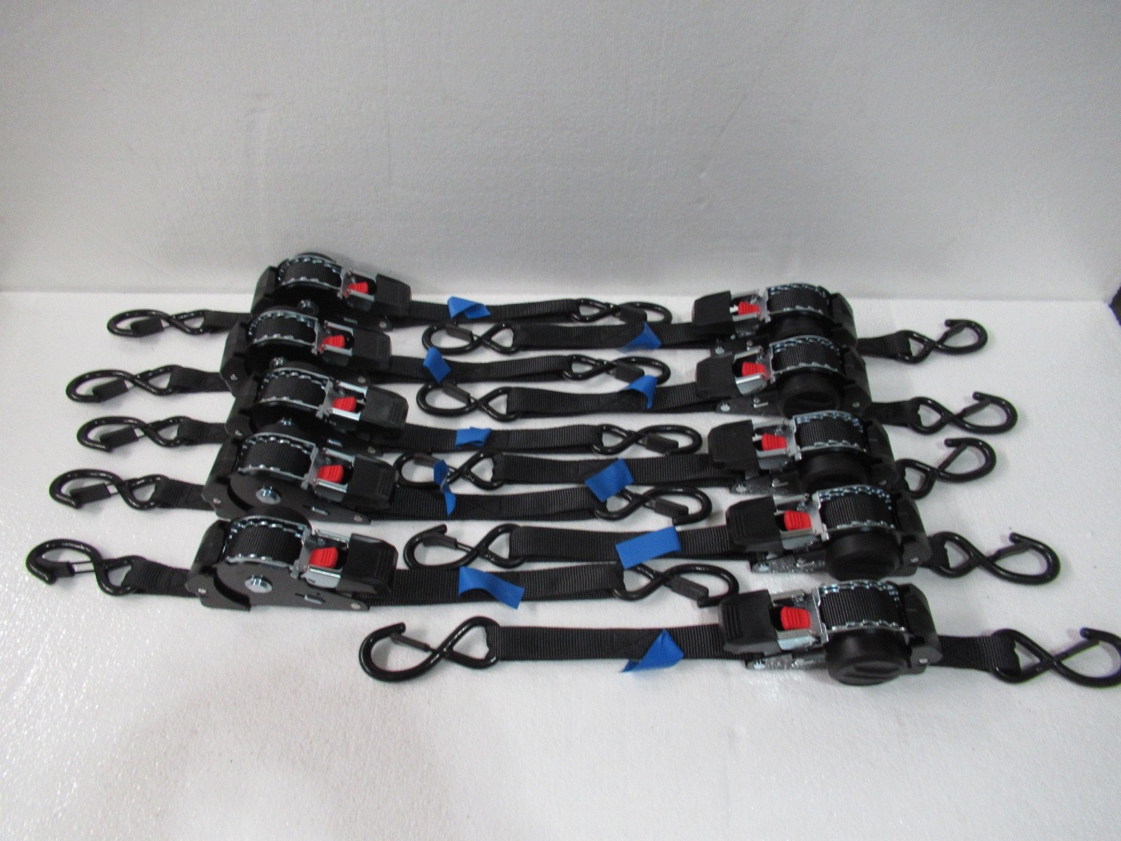 10-Pack Self Auto Retractable Retracting Ratchet Strap 1650lb Heavy-Duty