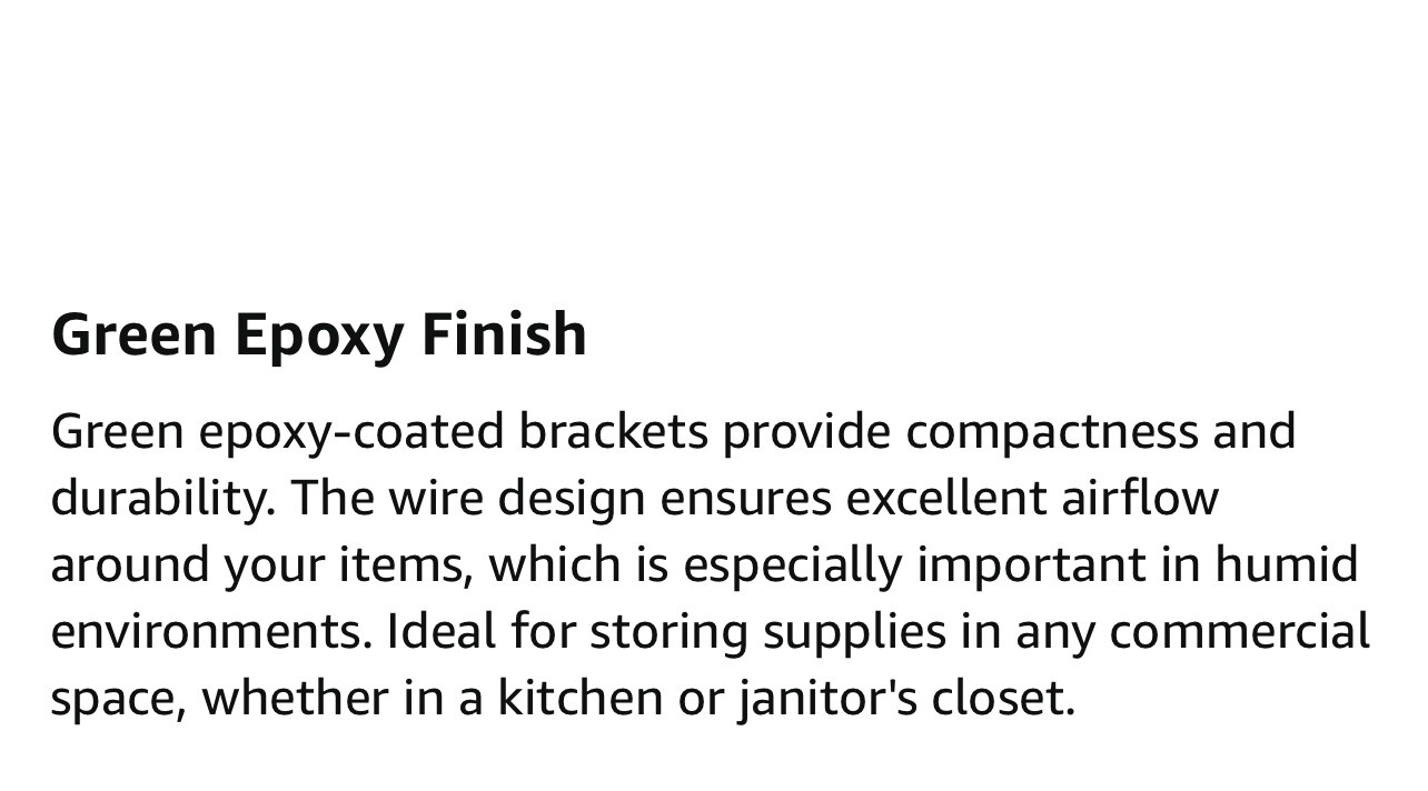 Set of (4) Krollen Industrial 24" x 60" Green Epoxy Wire Wall Mount Shelf