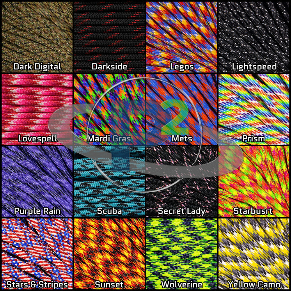 550 Paracord Type III 7 Strand Parachute cord 10 20 50 100 ft Bright New Colors!