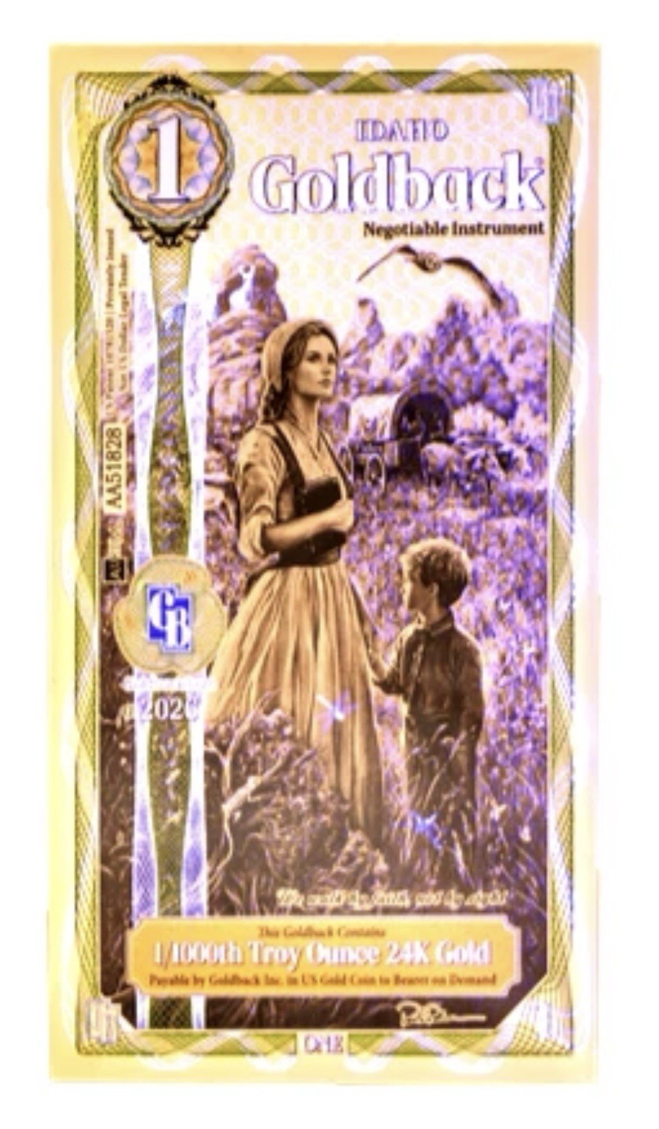 LOT 2 X IDAHO ALPHA GOLDBACK 24K GOLD BU 1/2 & 1 DENOMINATIONS PRE SALE 🔥