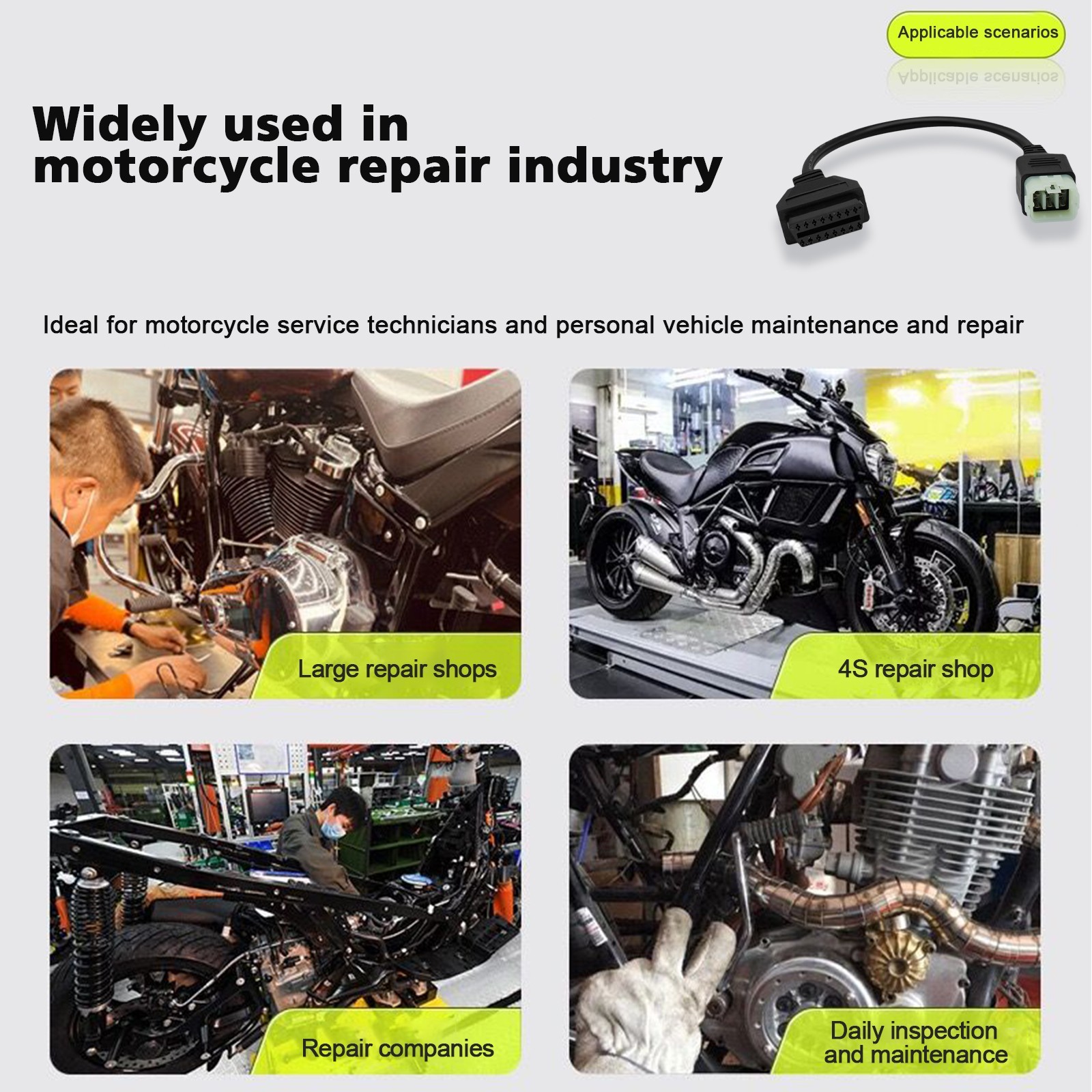 OBD2 Adapter for KTM 6 Pin to 16Pin Diagnostic Cable Fits KTM Duke Motorcycle