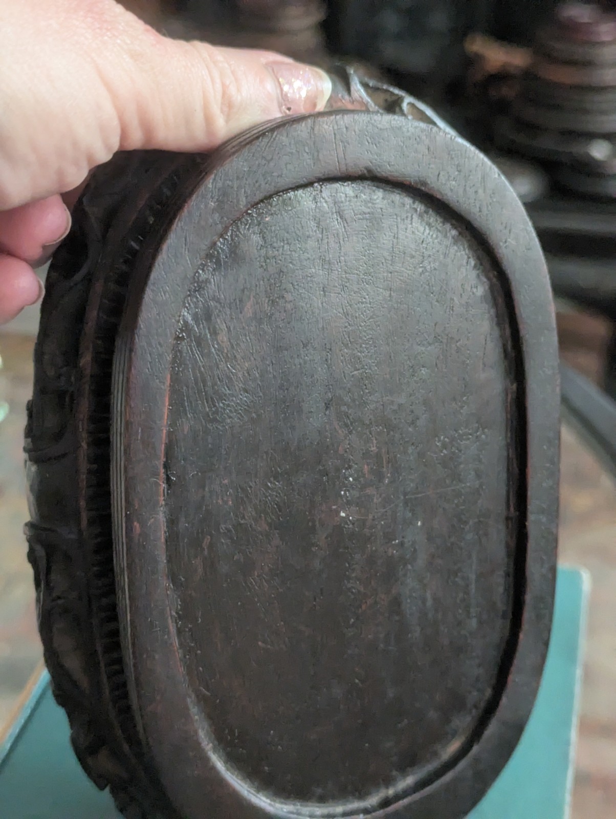 Vintage Chinese Carved Openwork Wood Display Stand Vase Base