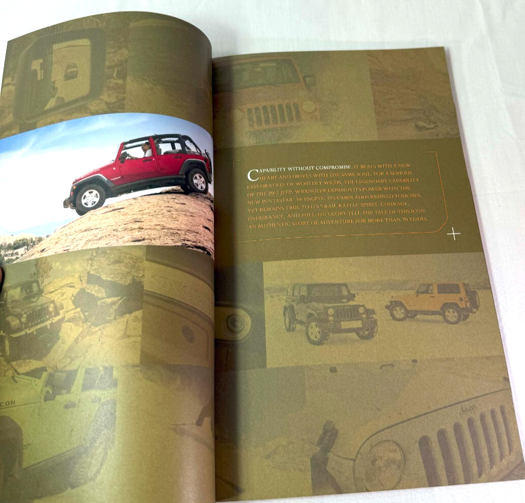 2012 Jeep Wrangler Original Car Sales Brochure / Catalog Inc Small Pocket Insert