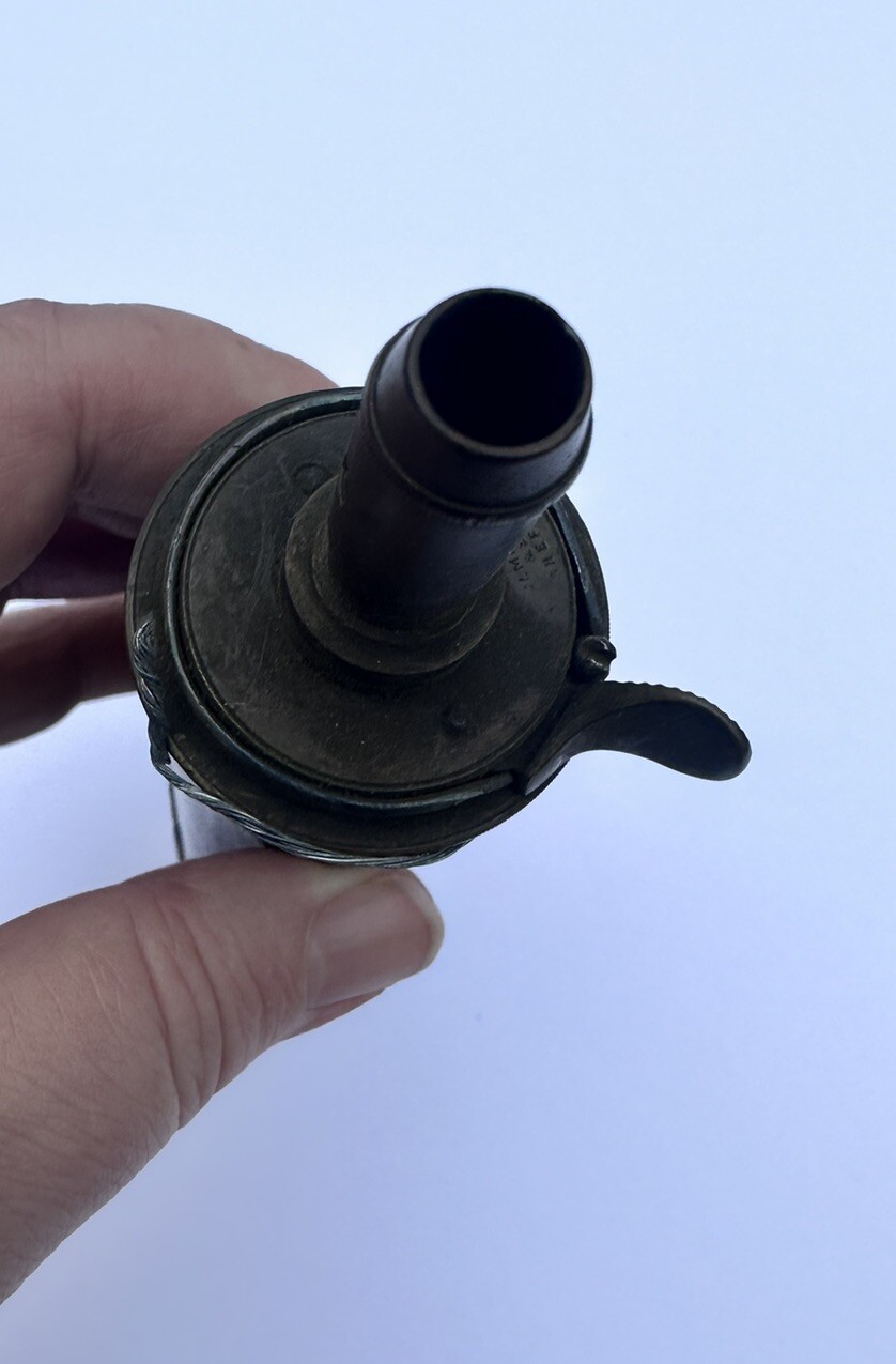 Medium size Pistol Flask with a clamshell design- Very good condition