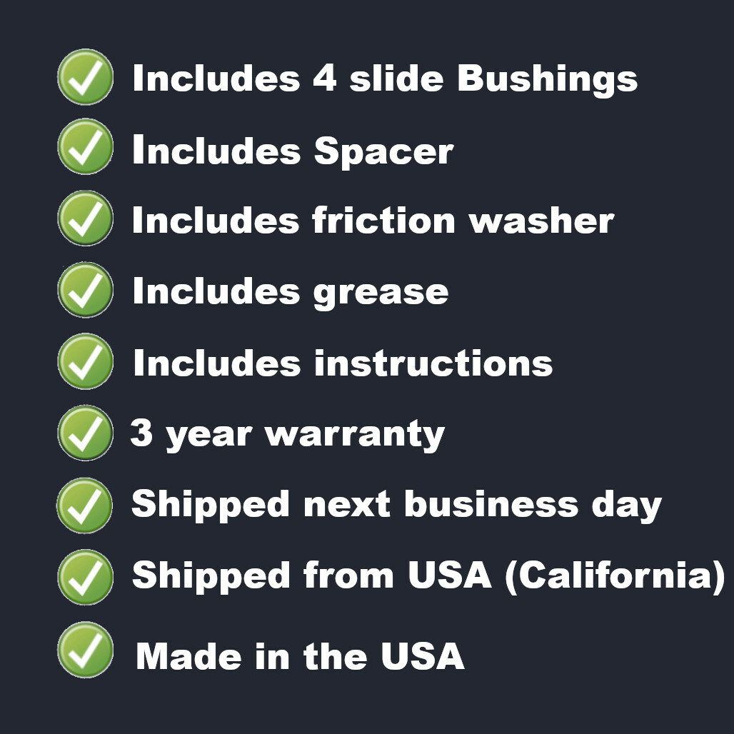 86-91 Camaro Firebird Rear Hatch Motor Pull Down slide Guides Kit