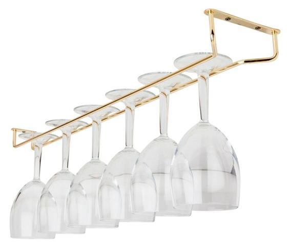 Brass Glass Hanger Wine Glass Storage Rack Bar Glass Hanging Rail 10" 16" 24"
