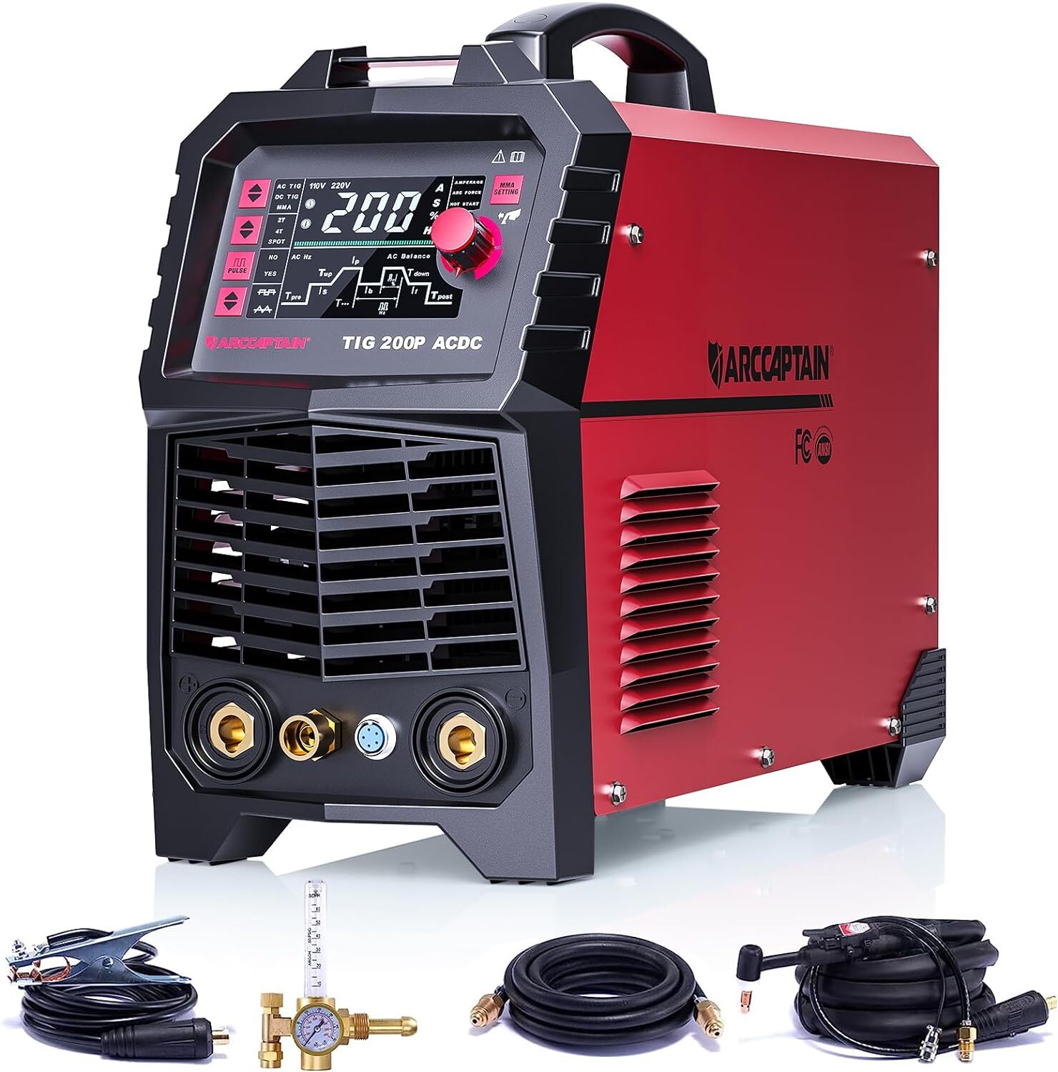 7-IN-1 TIG Welder TIG200P AC/DC 200Amp Stick/MMA/Spot DASH-ARC Welding Machine