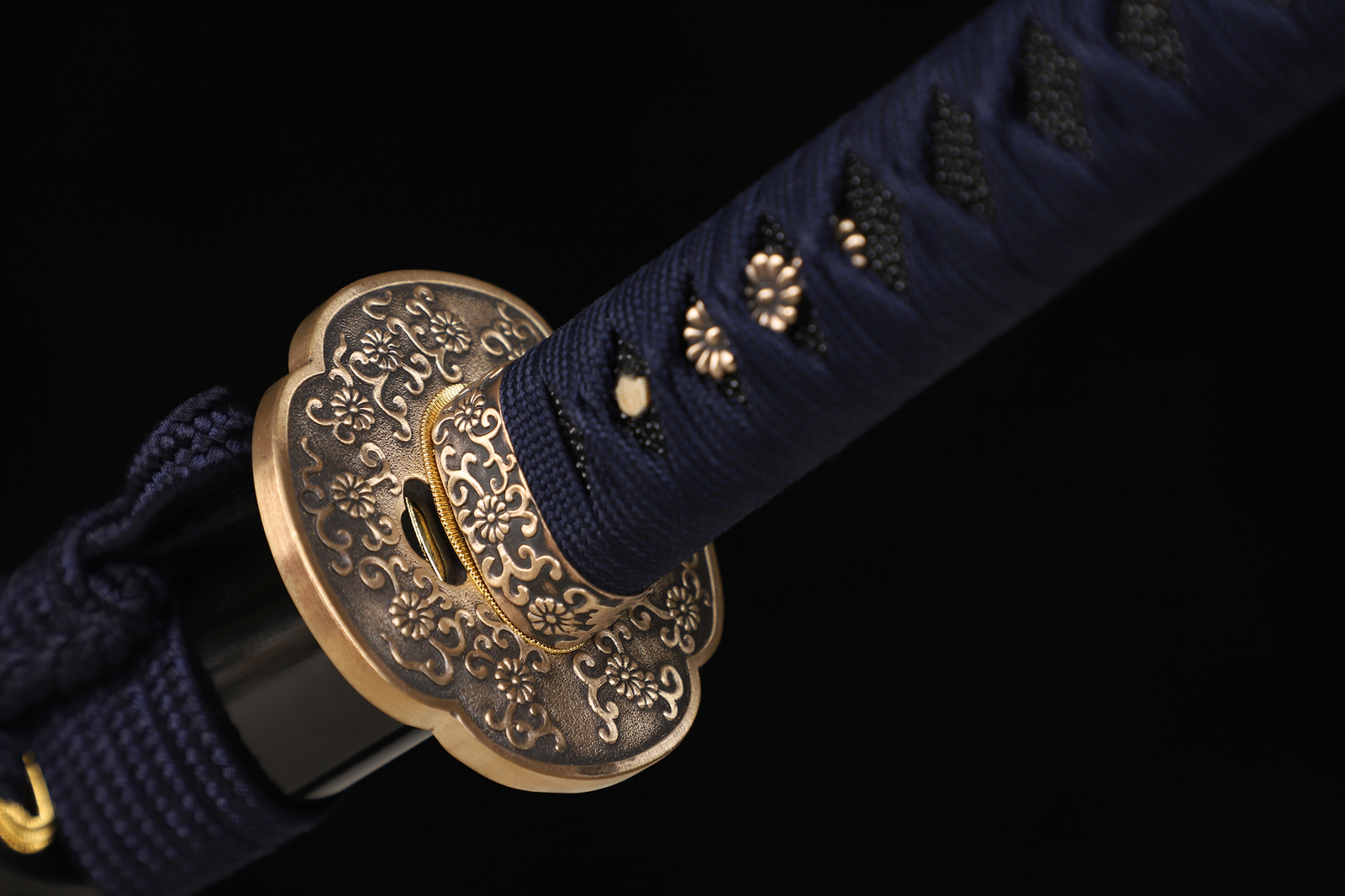 Clay Temperped T10 Steel Japanese Samurai Sword Katana Brass Tsuba Full Tang