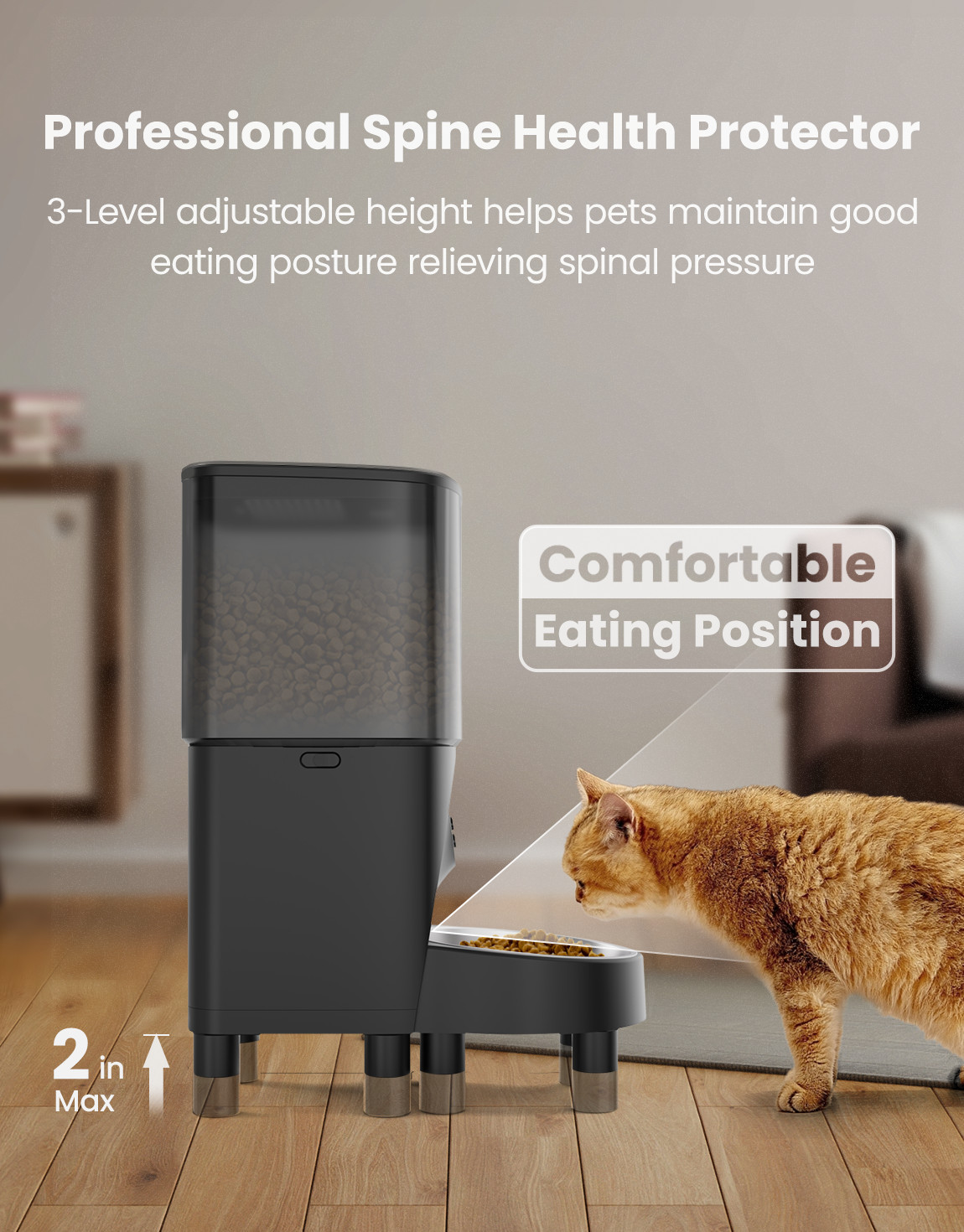 Automatic Cat Feeder Timed Cat Feeder with APP Control Dog Food Dispenser