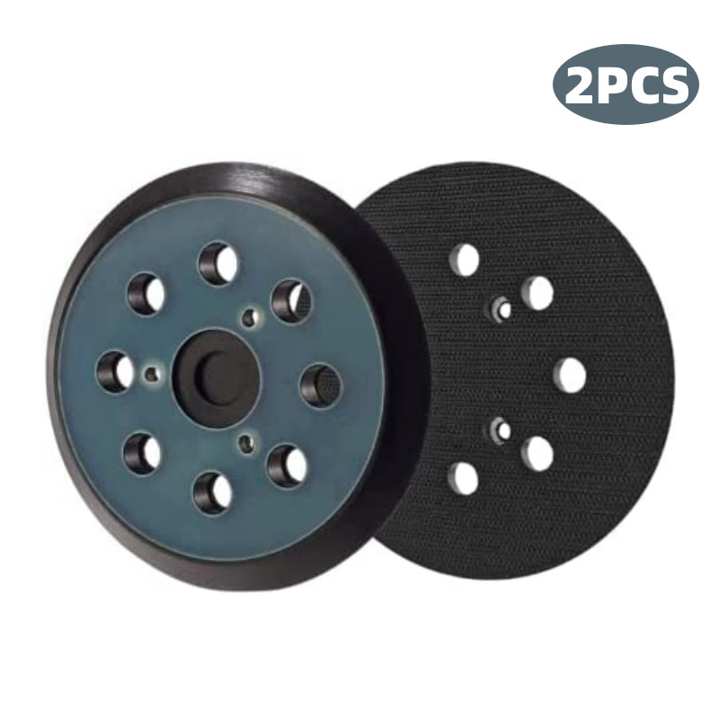 2PCS 5Inch 8-Hole Orbital Sander Hook Loop Backing Replacement Pad for Makita