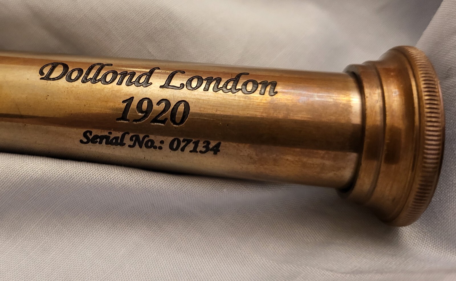 Vintage Telescope Antique Astronomy Space Stars Old Gold Lustre Wooden Box Retro