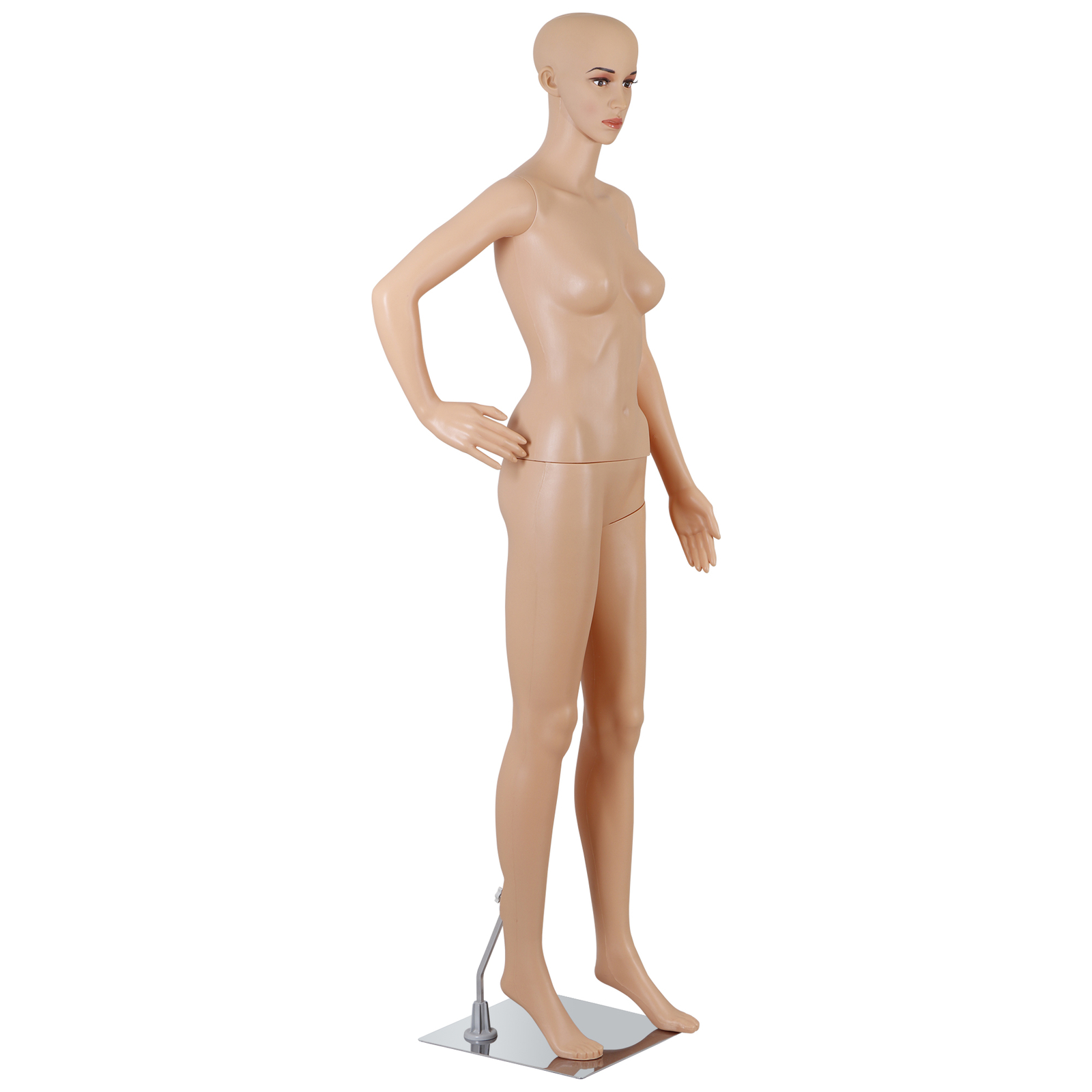 69 Inch Female Mannequin Full Body Dress Form Detachable Mannequin Stand w/Base