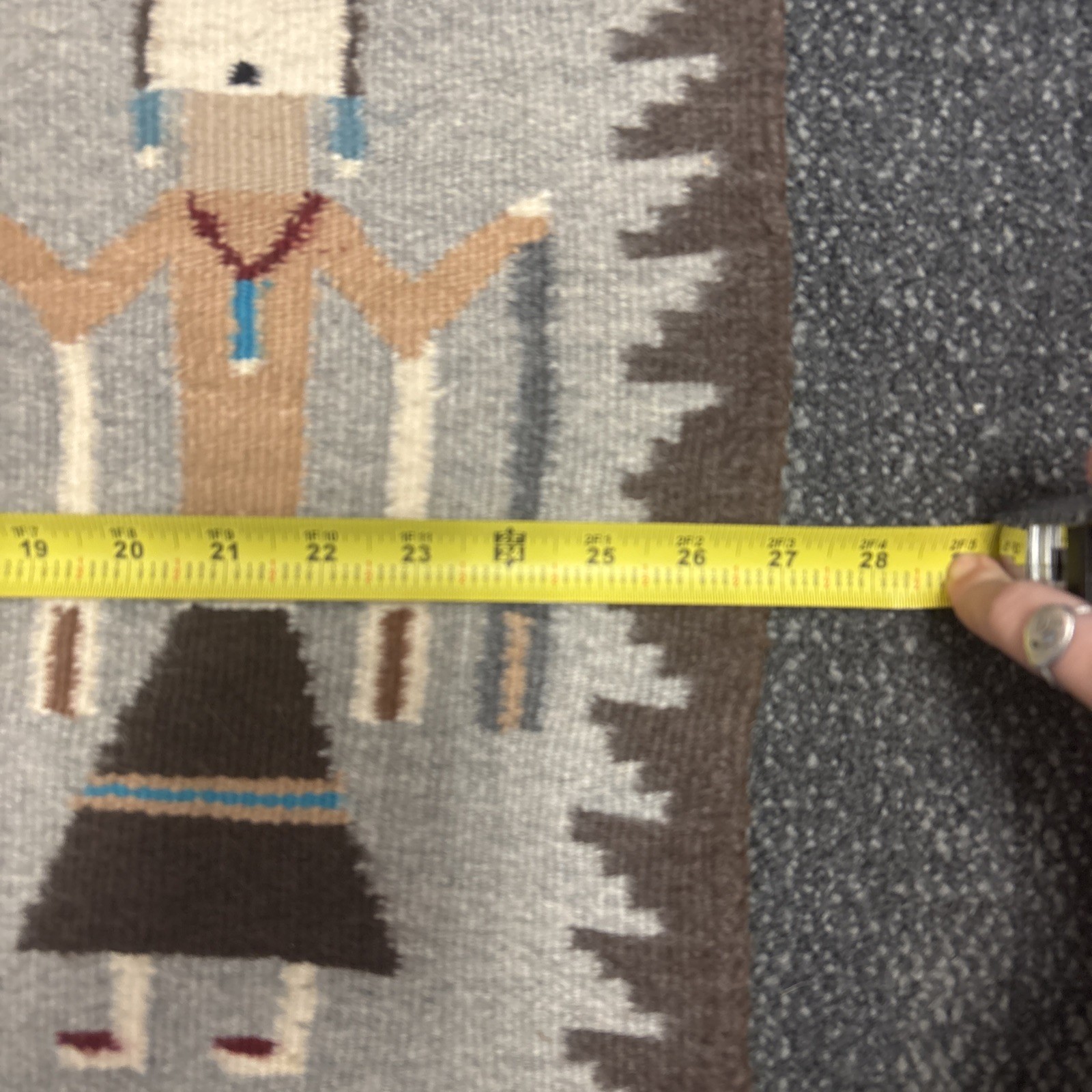 Beautiful Vintage Navajo Rug Native American Indian Home Spun Wool