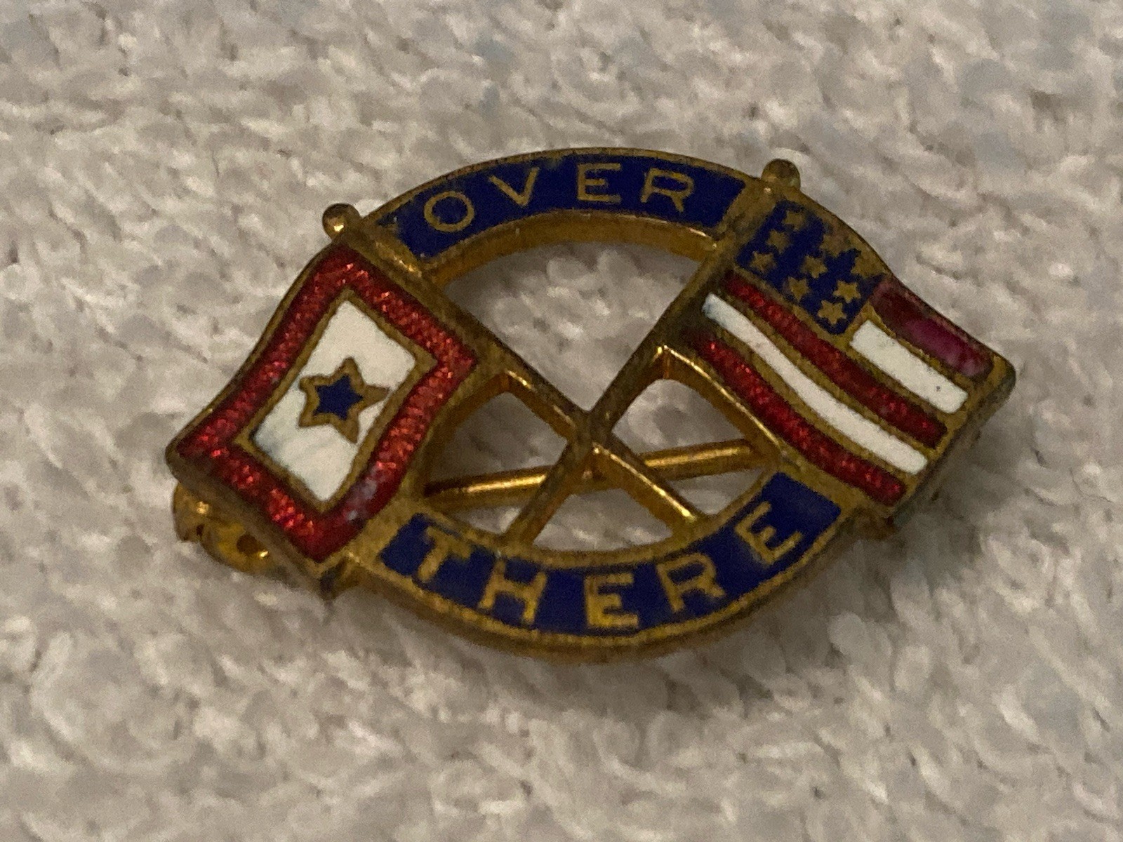 WWI US “Son in Service” Blue Star Over There Pin