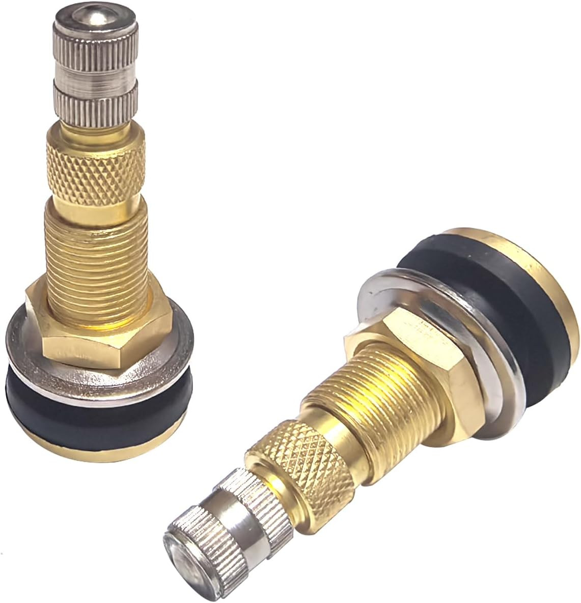 TR618A Heavy-Duty Clamp-In Tubeless Air Liquid Tractor Valve Stems - 2-Pack for