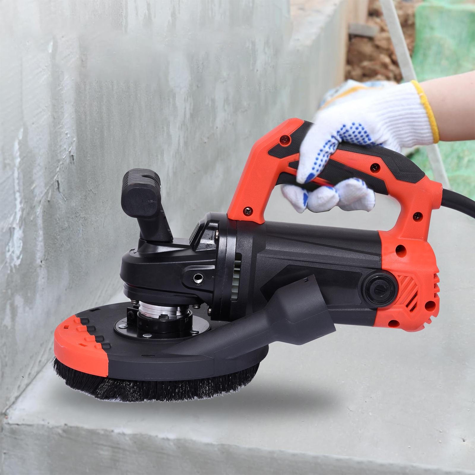 2200W New Concrete Floor Grinder 7" Wall Rough Grinder Roughing Machine US-