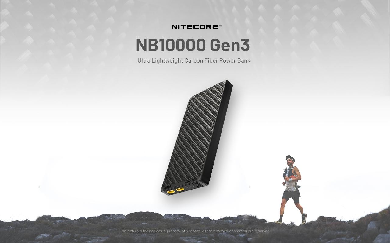 Nitecore NB10000 GEN3 10,000mAh Ultra Lightweight Carbon Fiber Powerbank