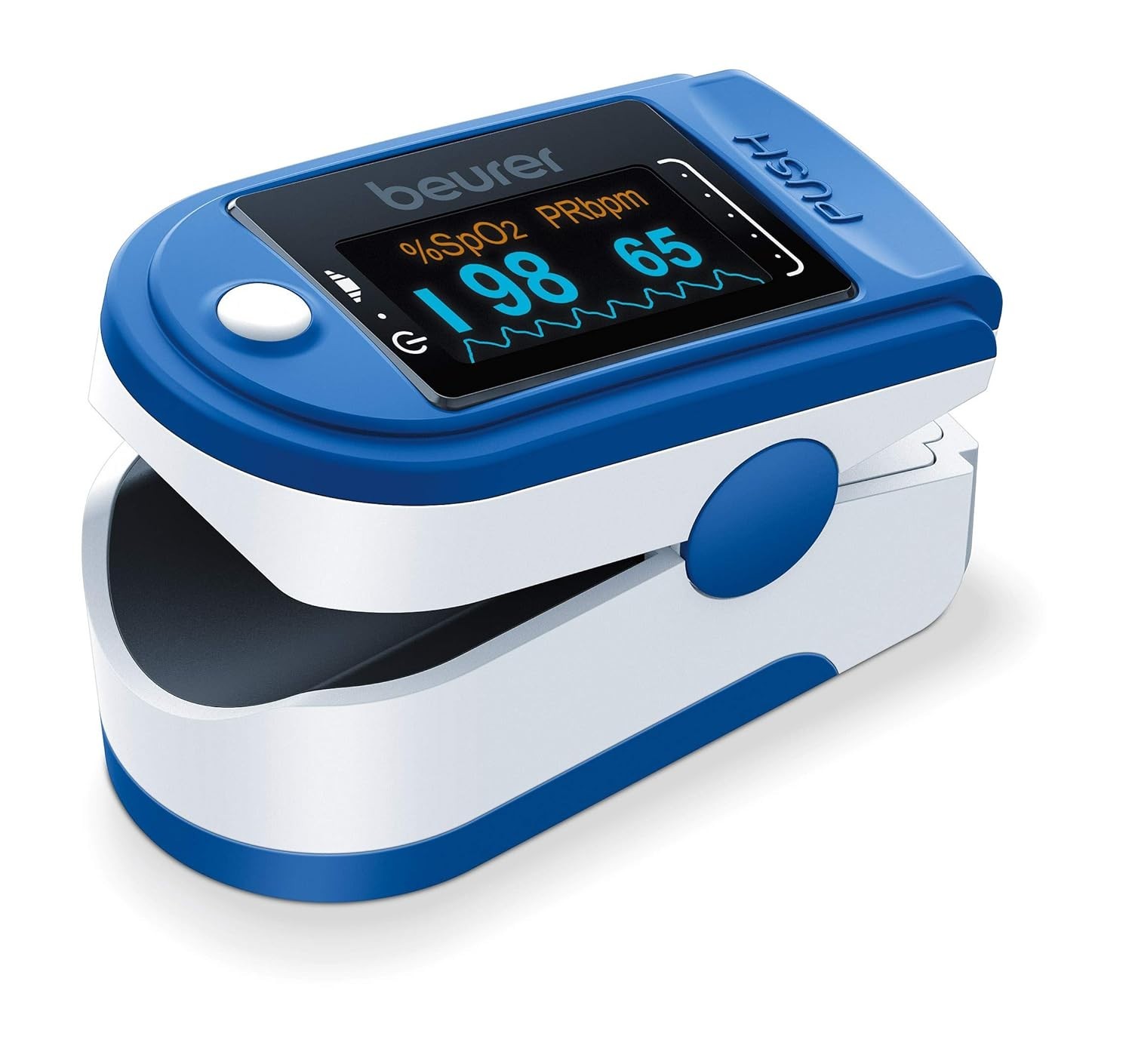 Beurer PO50 Fingertip PULSE OXIMETER, Blood Oxygen Saturation Heart Rate Monitor