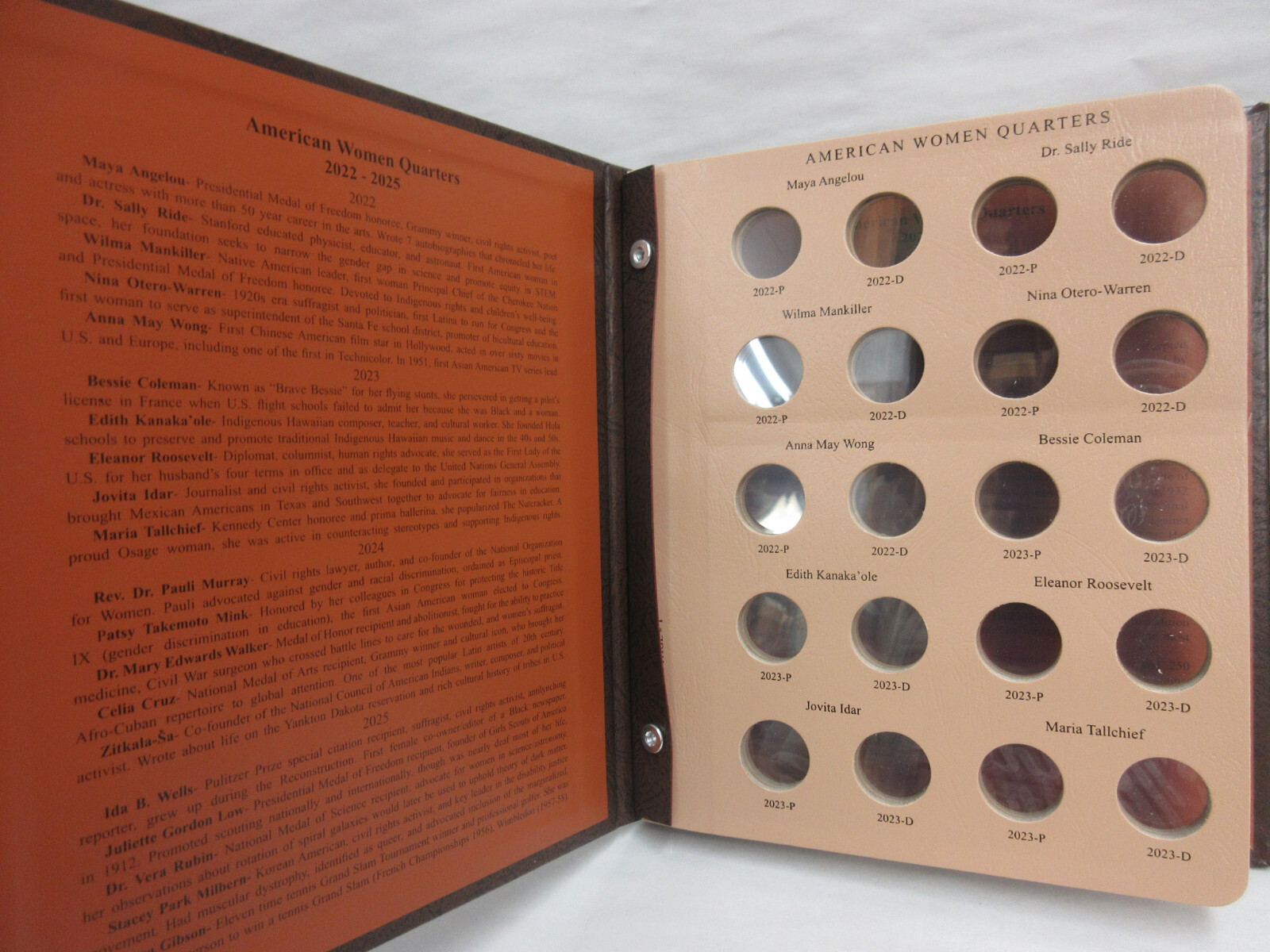 Dansco Coin Album #7141 American Women Quarters 2022-2025 No Proofs (P&D Mints)
