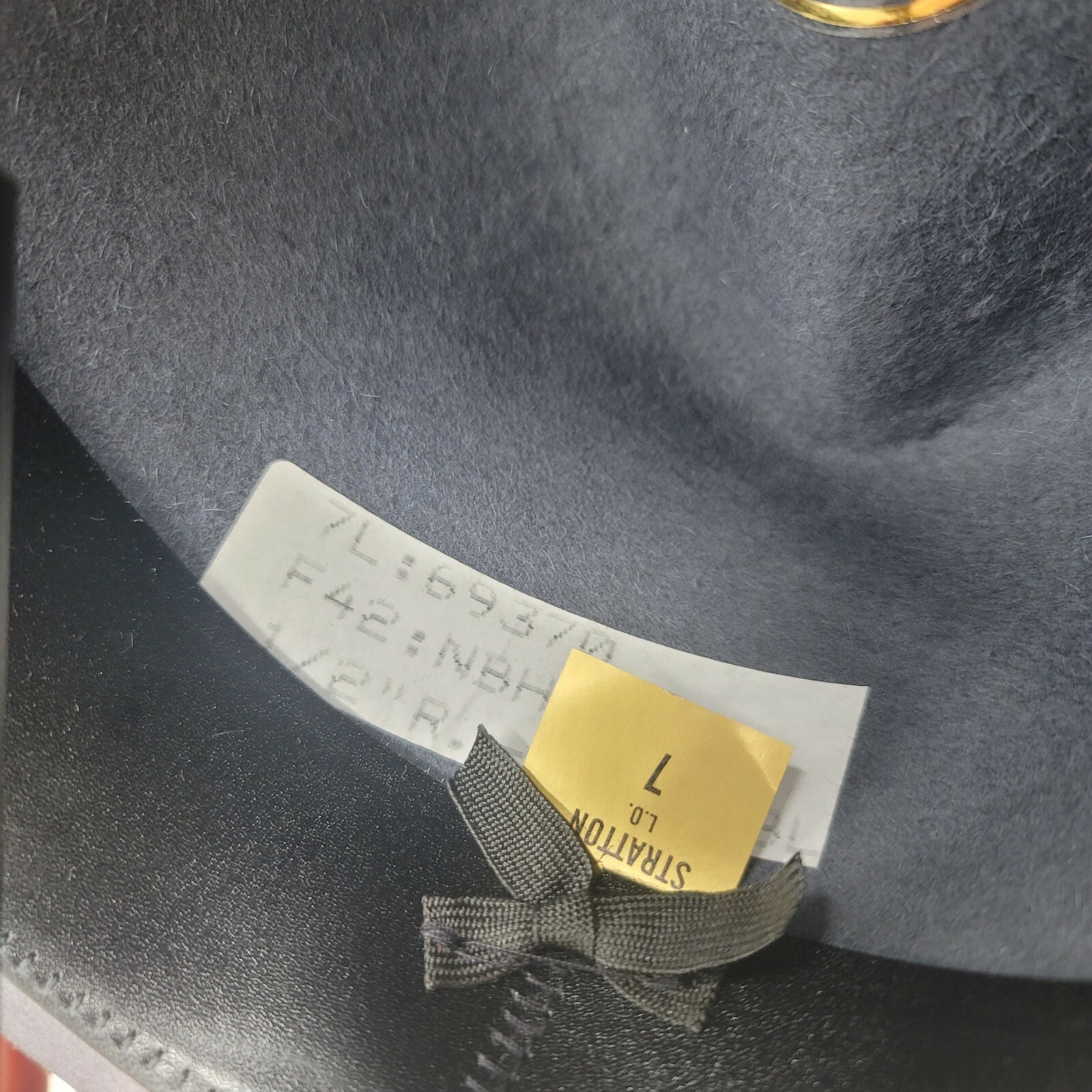 Stratton F42 Felt Self Forming Campaign Sheriff State Trooper Hat Sz 7-3/4 L.O.