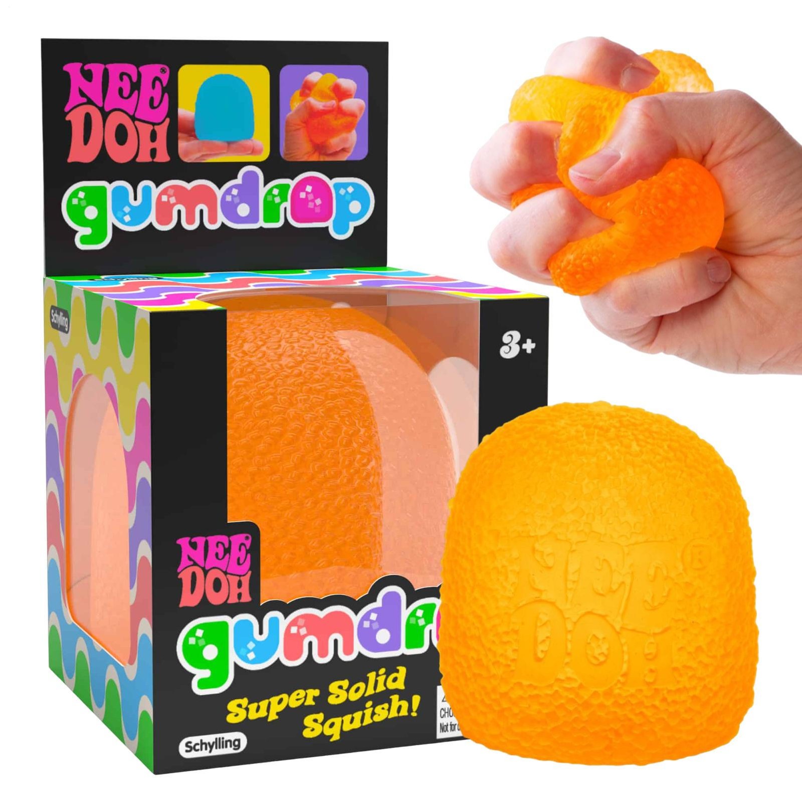 NeeDoh Gumdrop - Textured Sensory Toy with Super Solid Squish Random 1Pc
