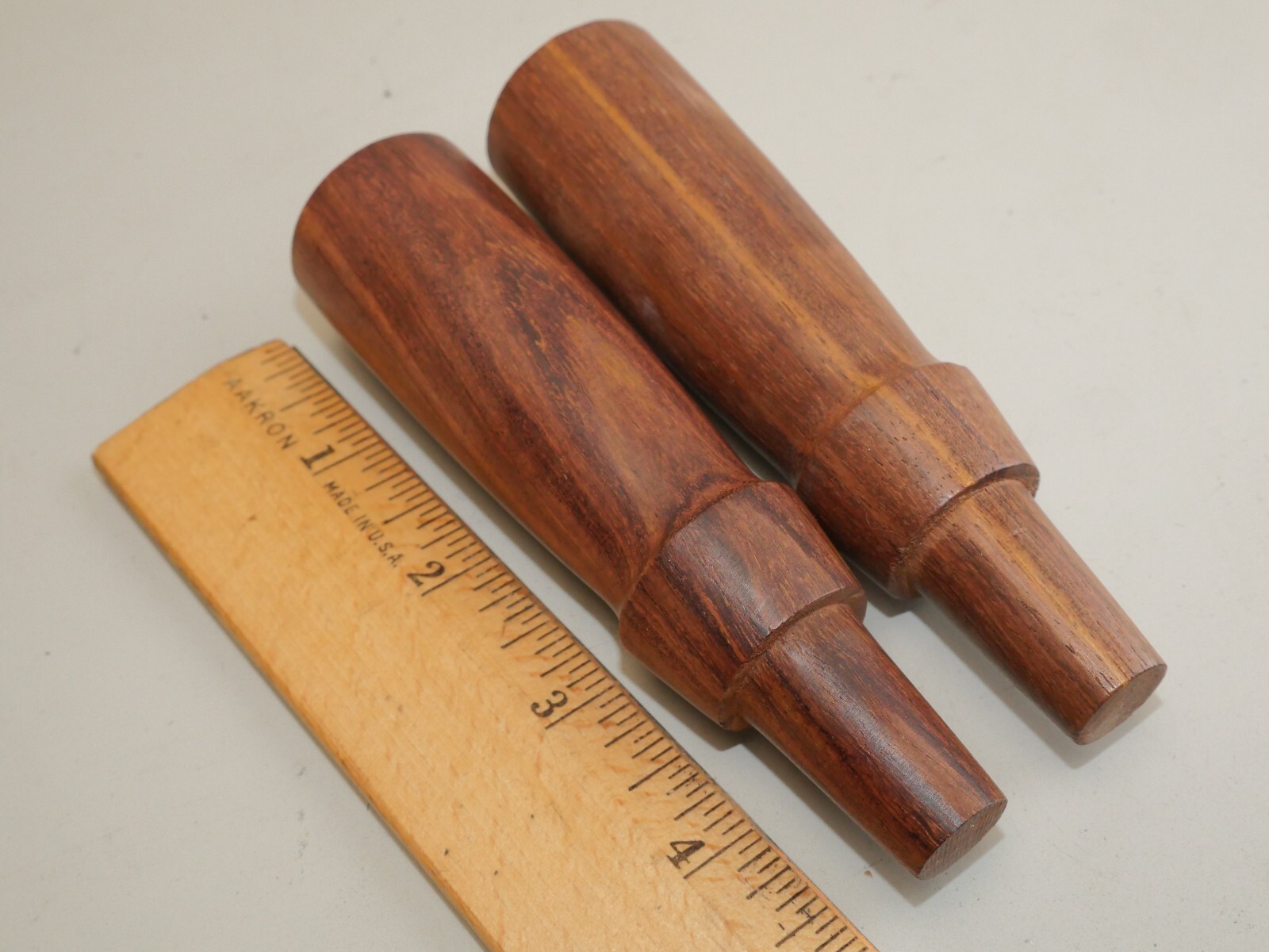 Pair of New Rosewood Socket Chisel Handles for Tool Restoration