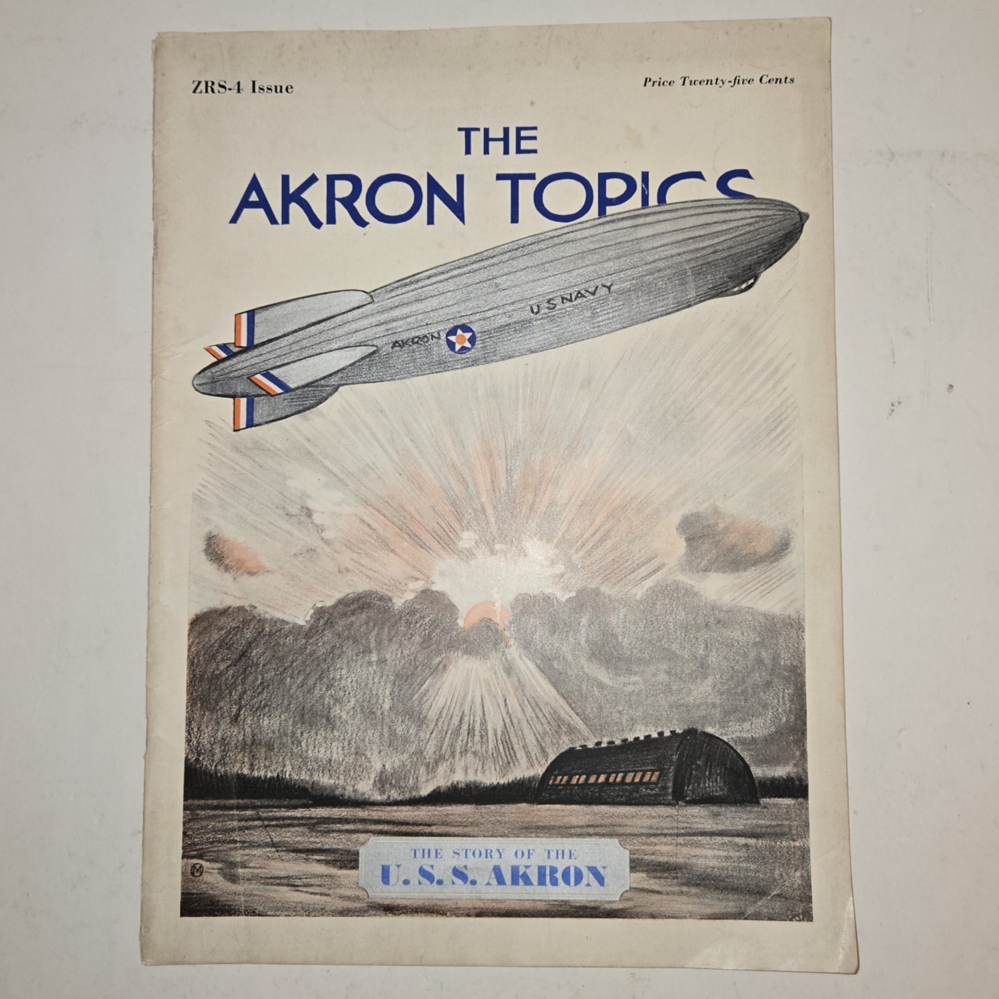 1931 Akron Topics ZRS-4 USS Akron Airship Magazine Rare Ohio Goodyear History