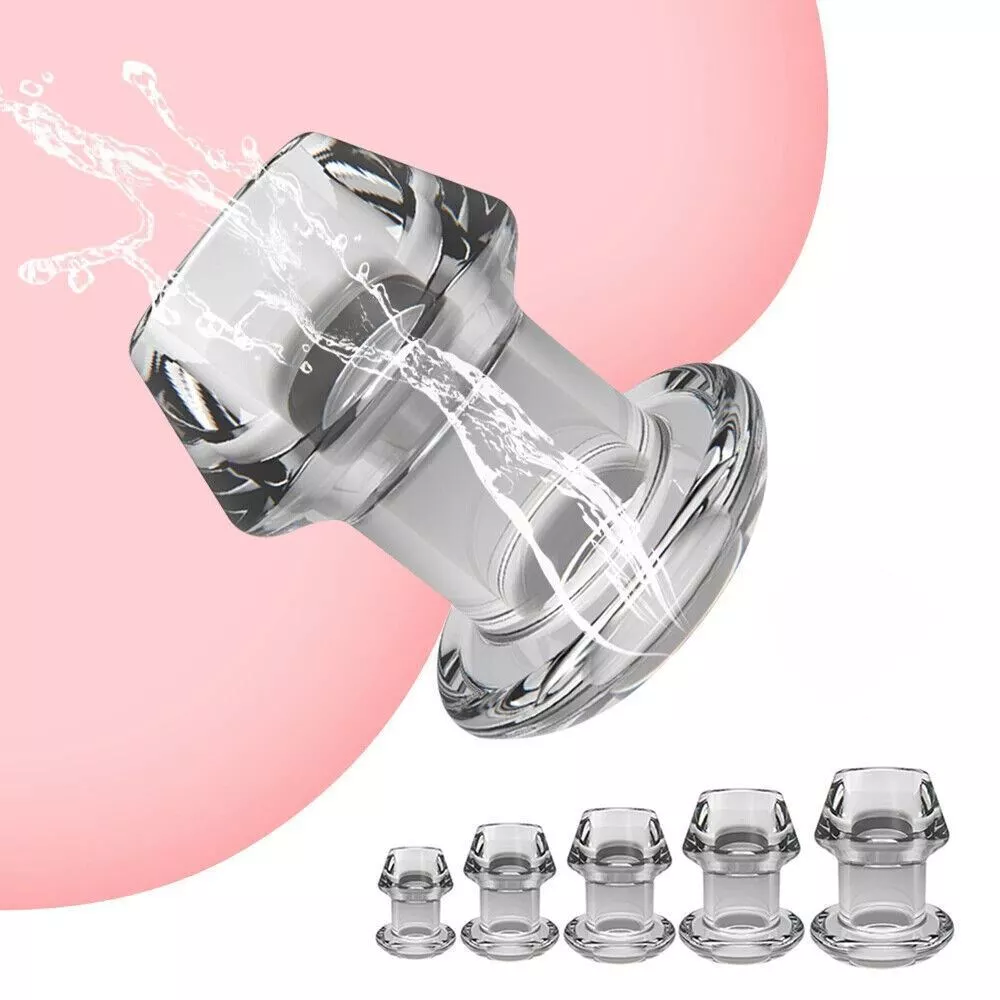 Hollow-Prostate-Anal-Butt-Plug-Massager-Large-Dildo-Tunnel Probe Sex Toy Adult