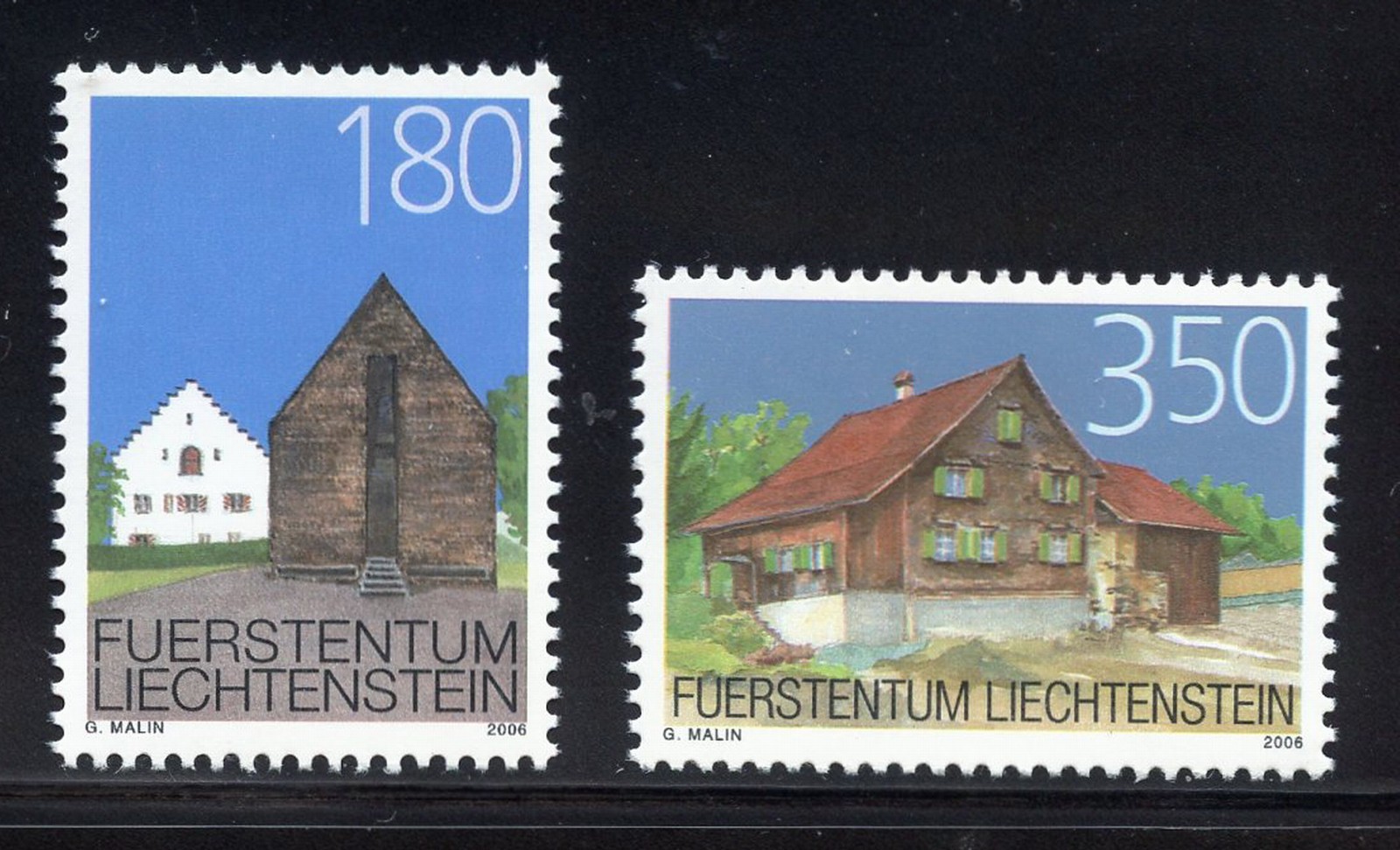Liechtenstein  1361-1362 MNH, Building Preservation Set from  2006 .