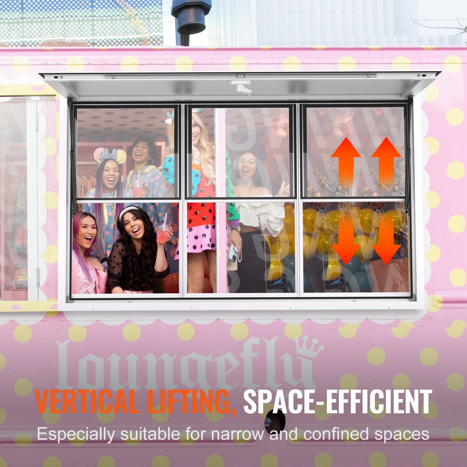 VEVOR 60"L x 36"W Concession Stand Serving Window Food Truck Service Awning