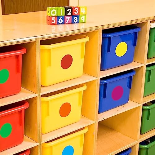 3600 Pcs 2" Round Color Coding Circle Dot Labels on 6 Rolls, 600 Count Each,