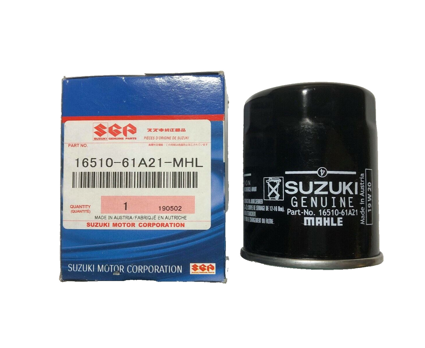 Suzuki Outboard Four Stroke Oil Filter 16510-61A21-MHL DF90 DF115 - NEW OEM