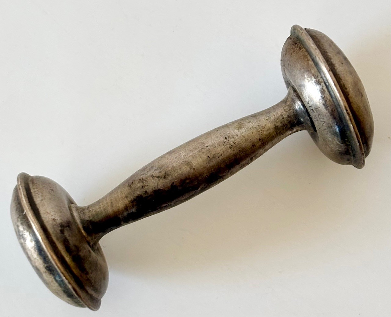 Antique Signed Lunt #1180 Sterling Silver Baby Rattle, 24.1 grams