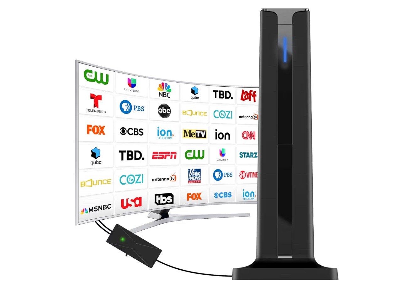 2025 Digital TV Antenna for Smart TV Indoor with 3M Stick Base 360°Long Range