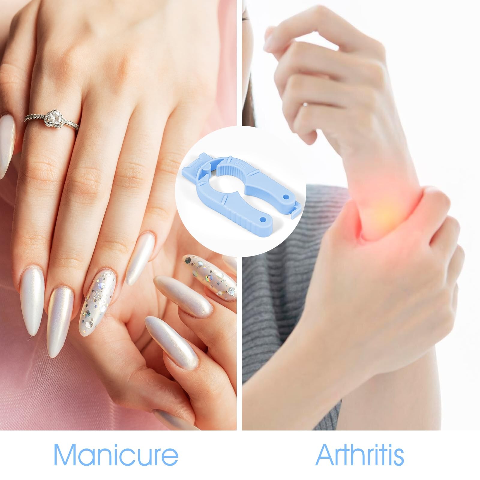 Water Bottle Opener, 3 in 1 Multi-Purpose Plastic Soda Can Openers for Seniors