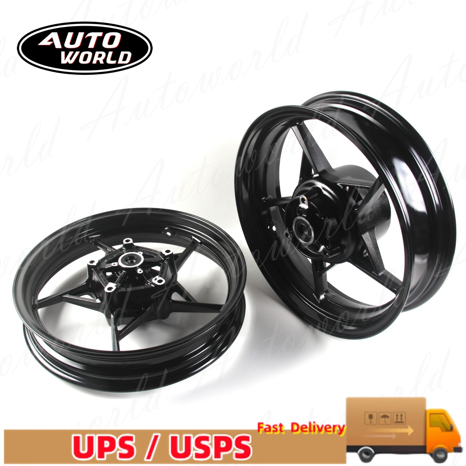 17'' Wheel Rim For Kawasaki Z500 SE 2025 2024 Ninja500R Front Rear Glossy Black