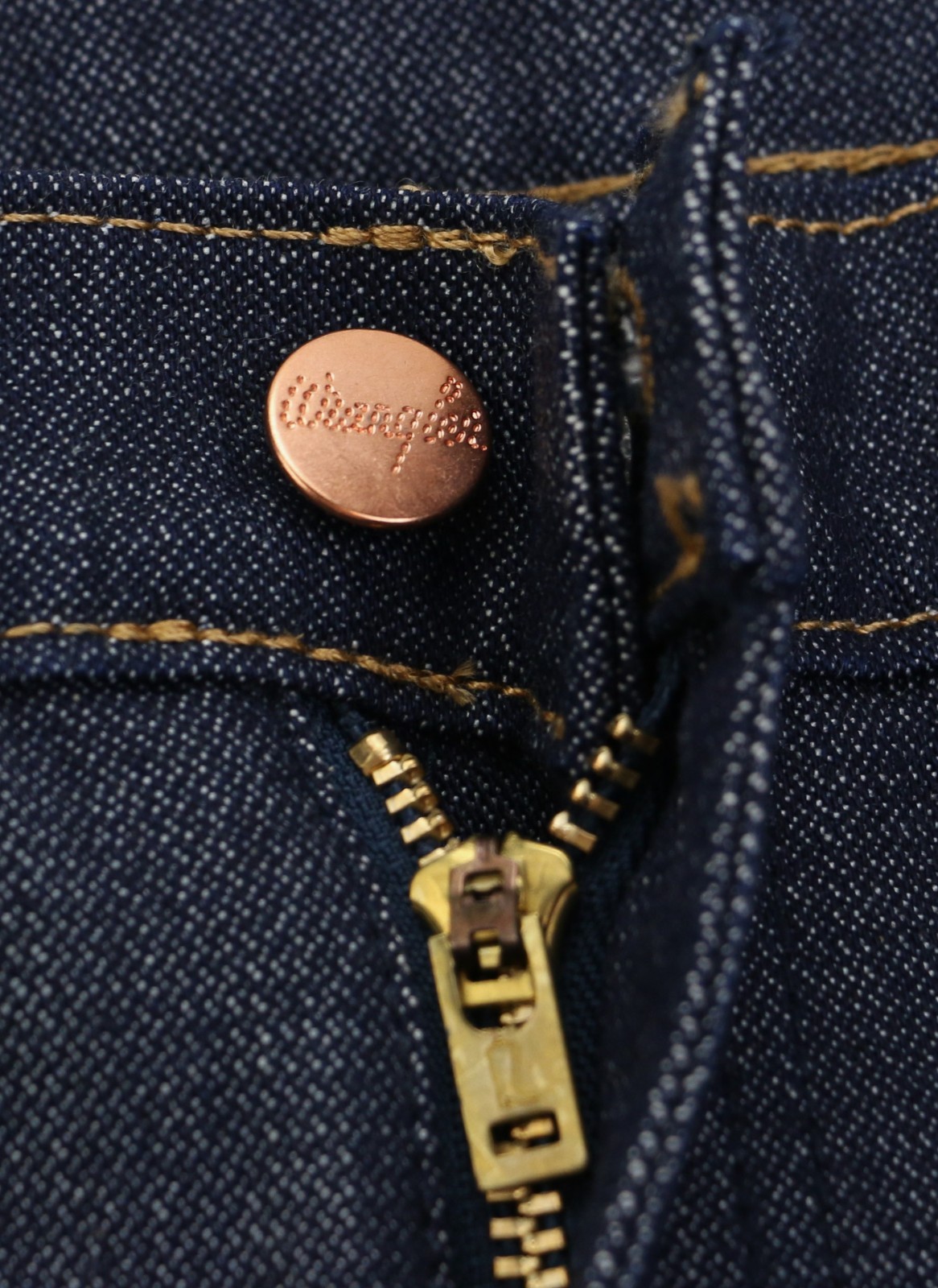 Wrangler 13MWZ Men's Jeans 100% Cotton Selvedge Denim Broken Twill Dark Indigo