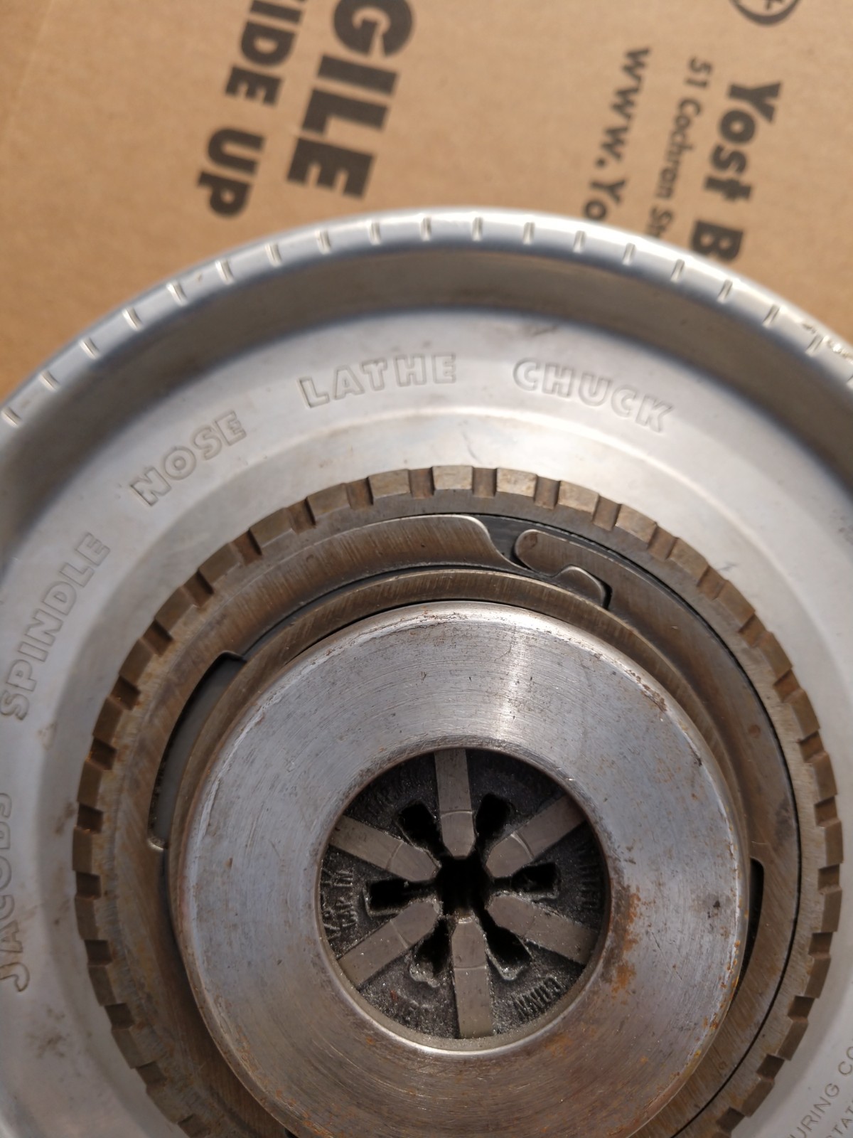 JACOBS #91-T0 RUBBER FLEX COLLET SPINDLE NOSE LATHE CHUCK w/ L0 MOUNT