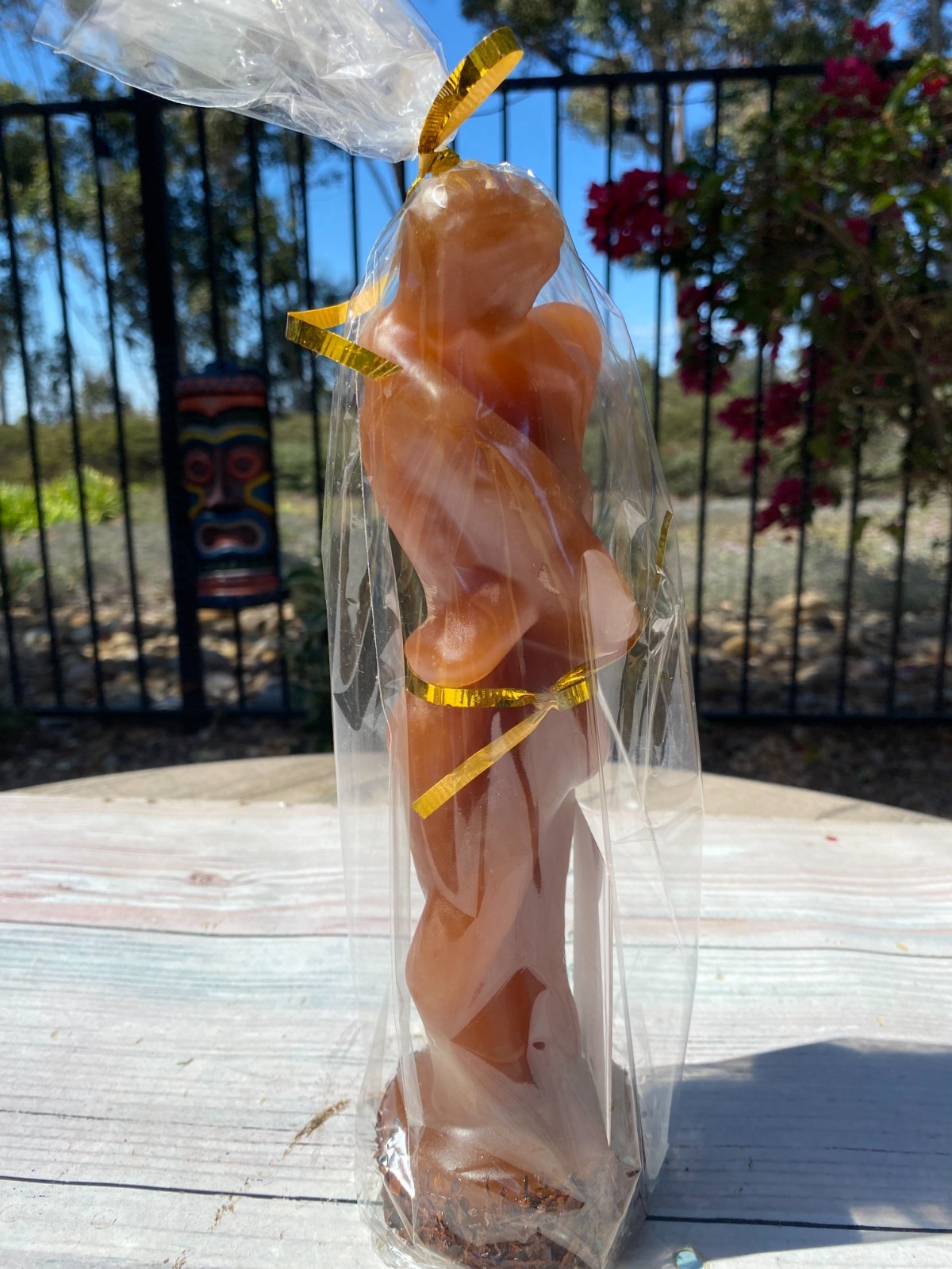 Vela Para Amarre, Religion, Brujeria, Fe y Devocion, Bendesidad 10" Miel Candle