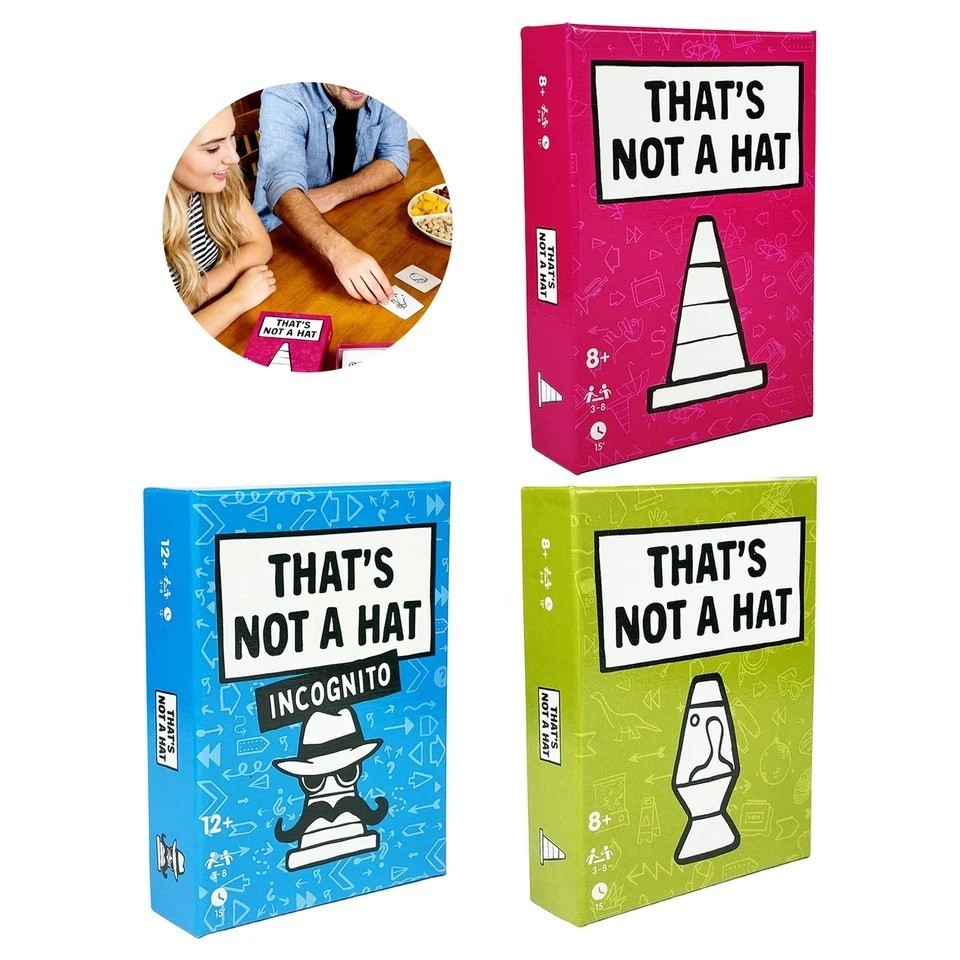 That'S Not a Hat - Fun Bluffing & Memory Party Game for All Ages Components